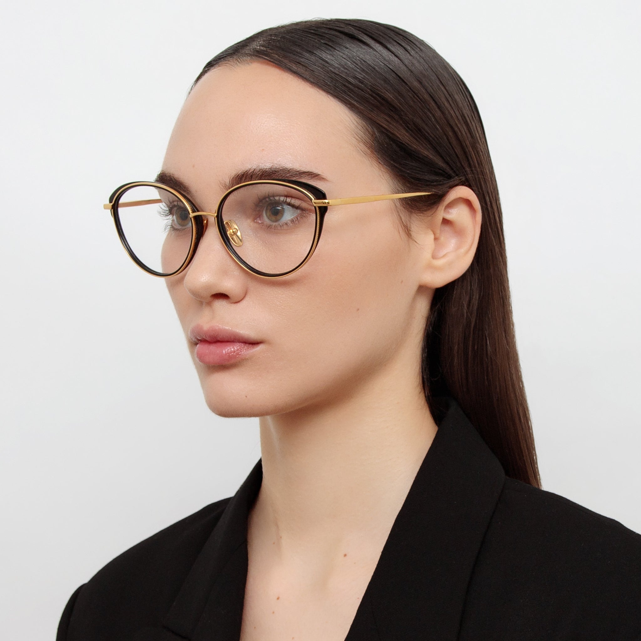 Song Optical Frame in 22K Yellow Gold - LINDA FARROW - Optical Frame -