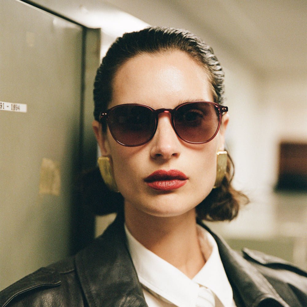 Stanley Sunglasses in Wine - LINDA FARROW - Sunglasses -