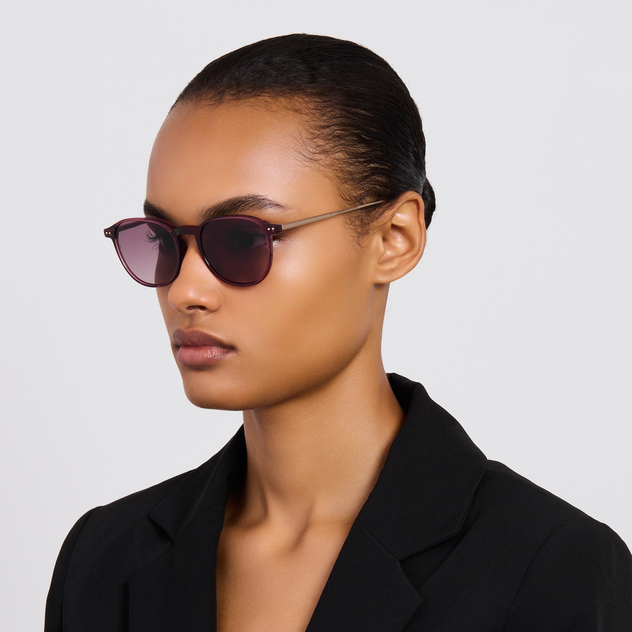 Stanley Sunglasses in Wine - LINDA FARROW - Sunglasses -