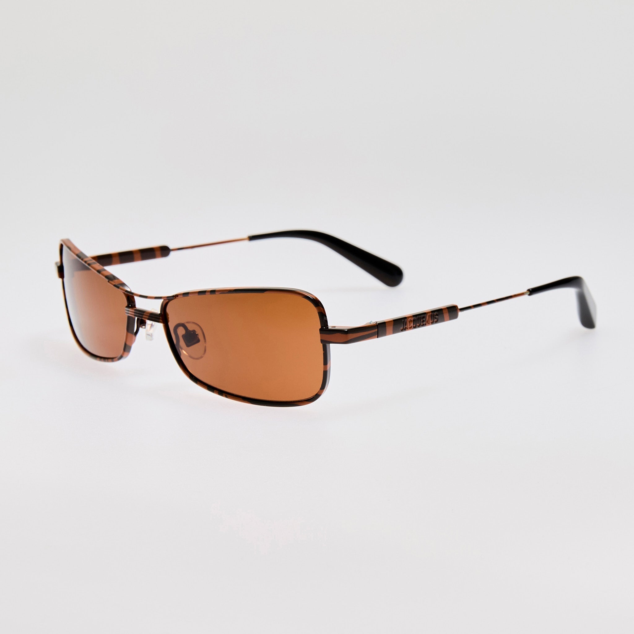 Statzione Sunglasses in Brown Zebra - LINDA FARROW - Sunglasses -