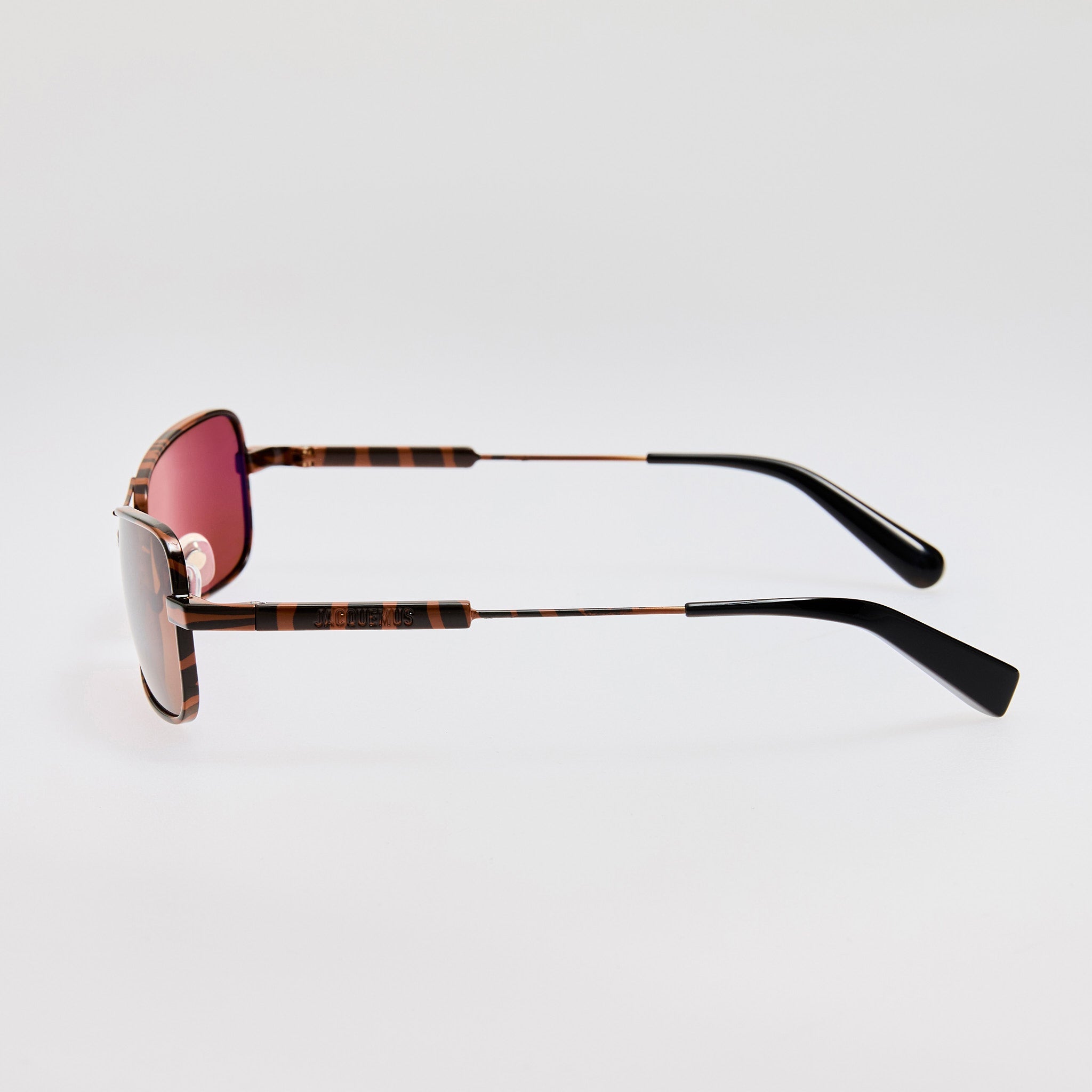 Statzione Sunglasses in Brown Zebra - LINDA FARROW - Sunglasses -