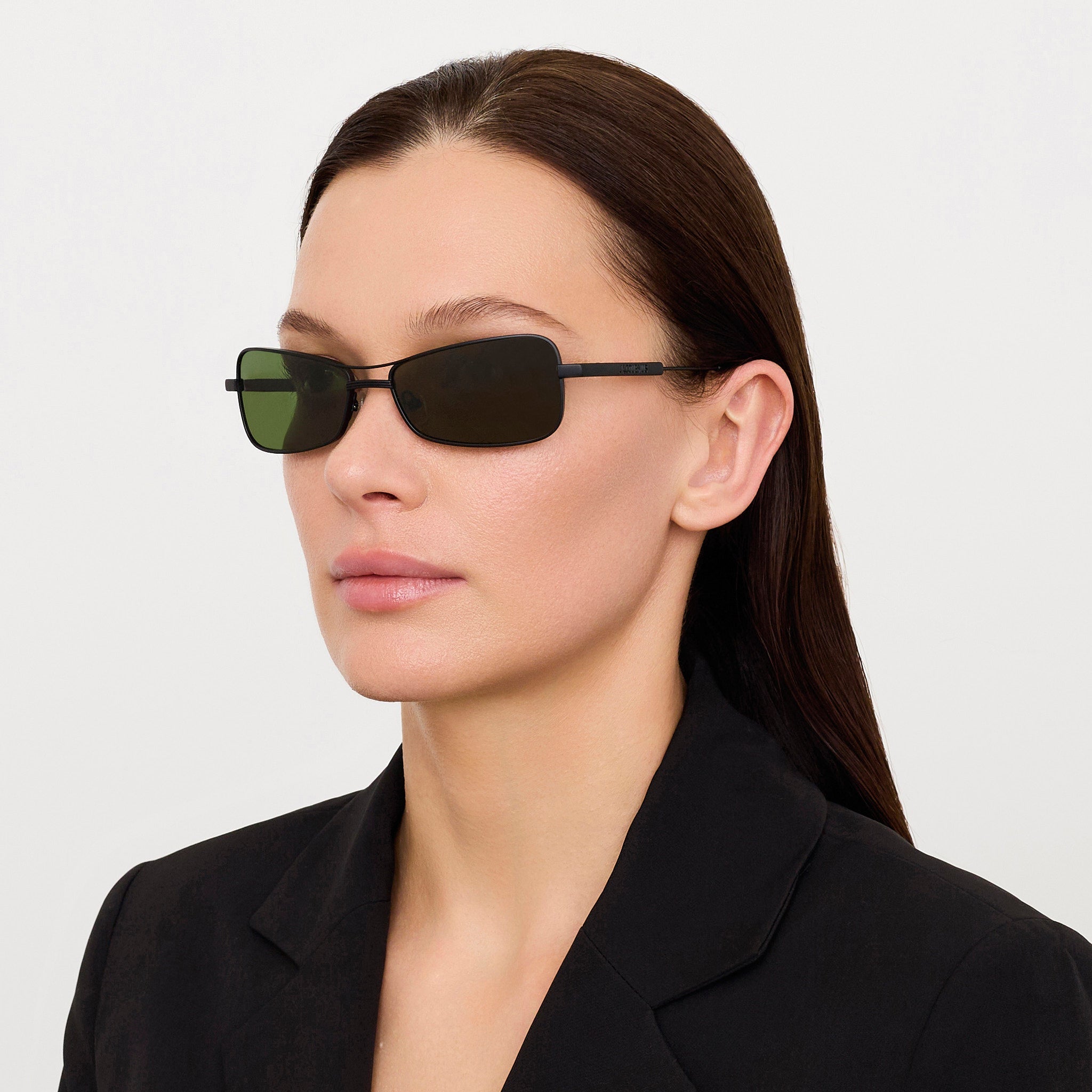 Statzione Sunglasses in Matt Black - LINDA FARROW - Sunglasses -