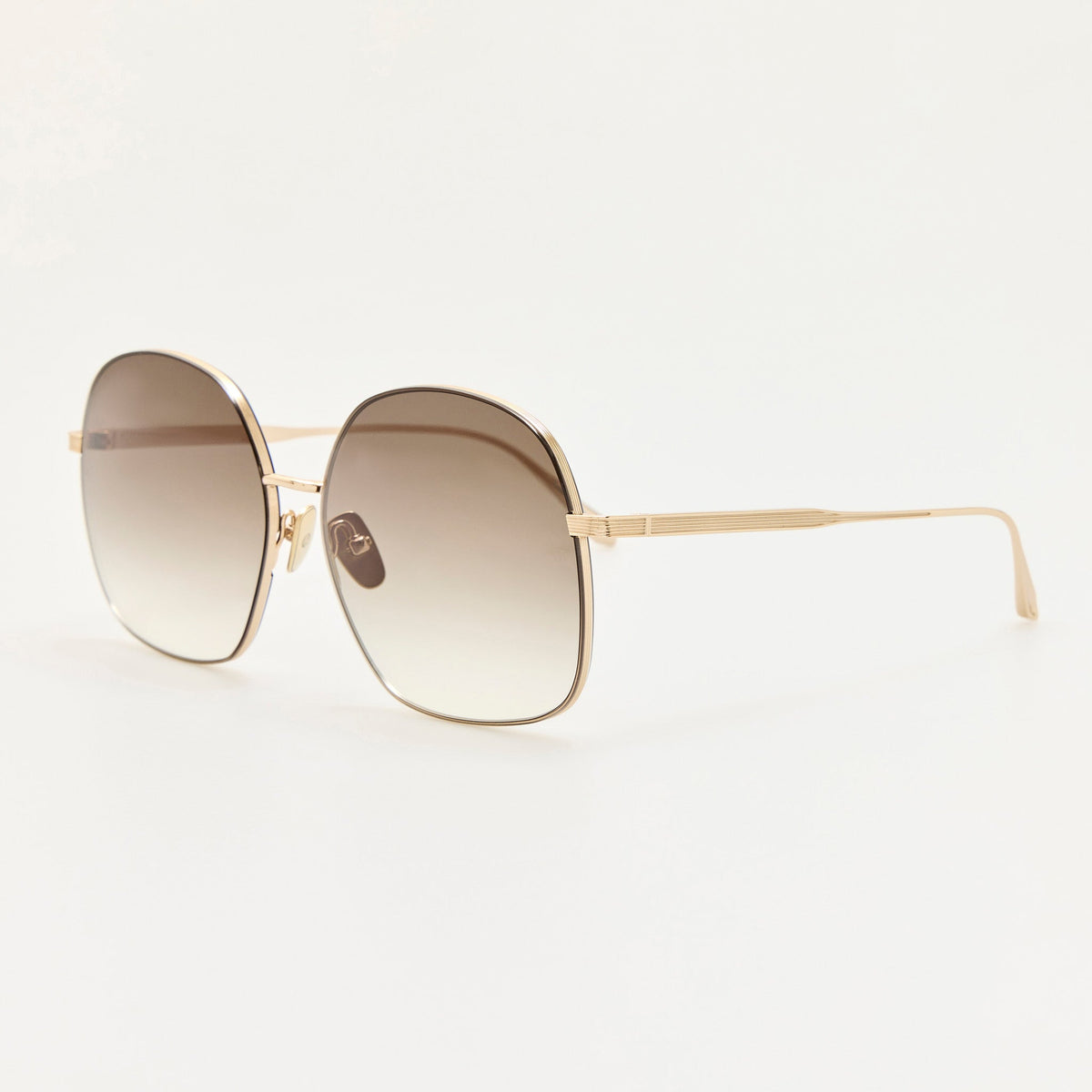Suki Sunglasses in 22K Gold and Mocha - LINDA FARROW-Sunglasses-