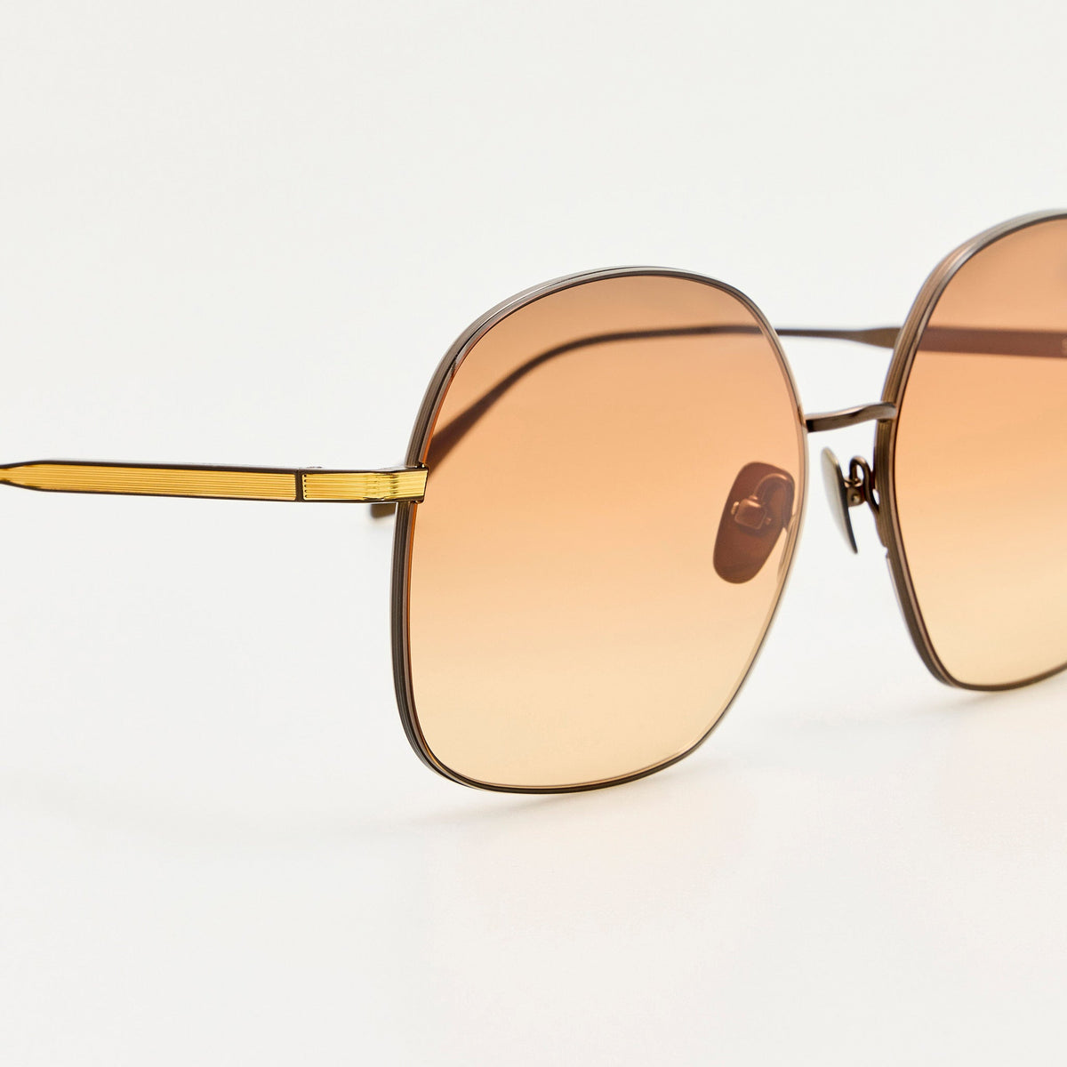 Suki Sunglasses in 22K Gold and Orange - LINDA FARROW-Sunglasses-