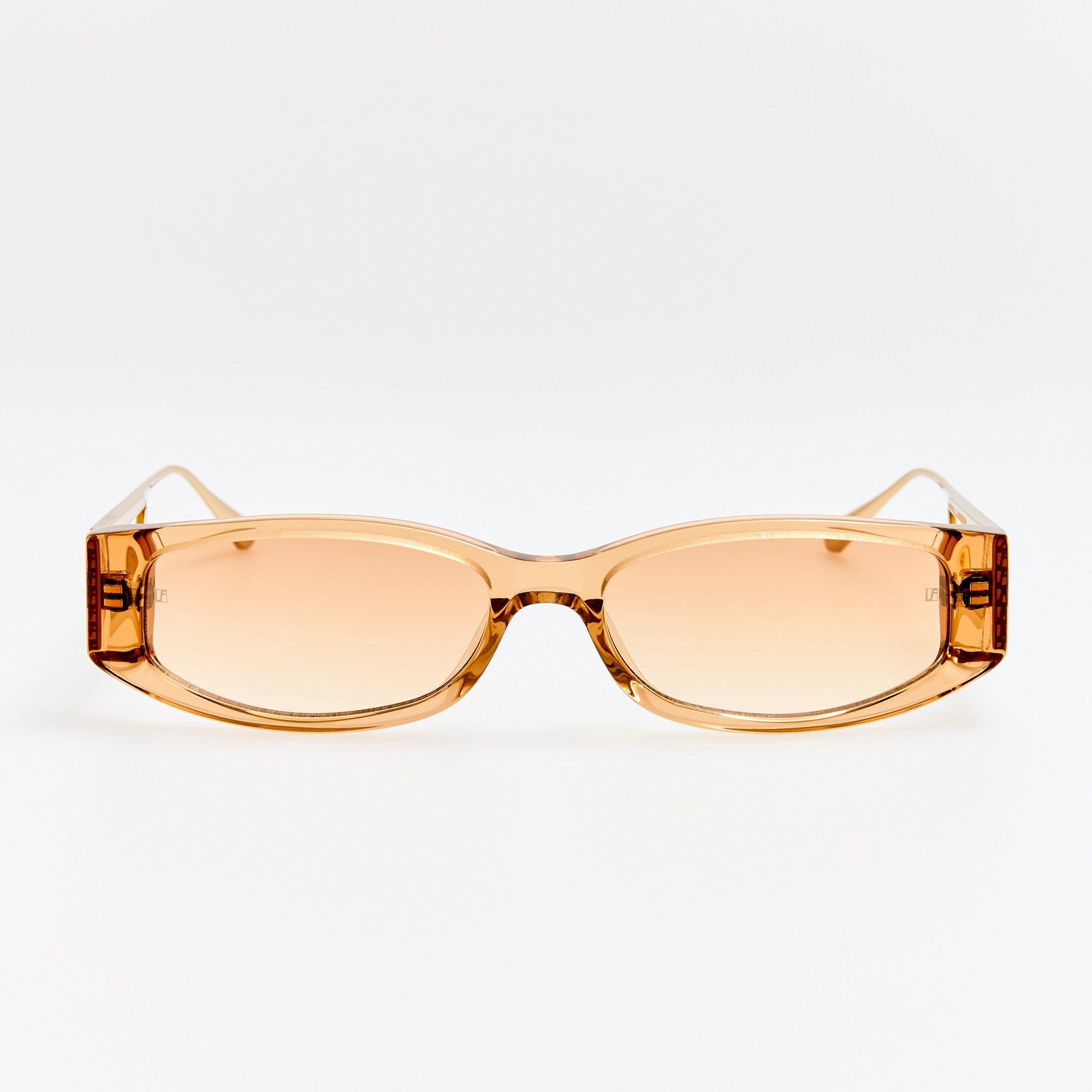 Susie Vista Temple Sunglasses in Honey - LINDA FARROW - Sunglasses -
