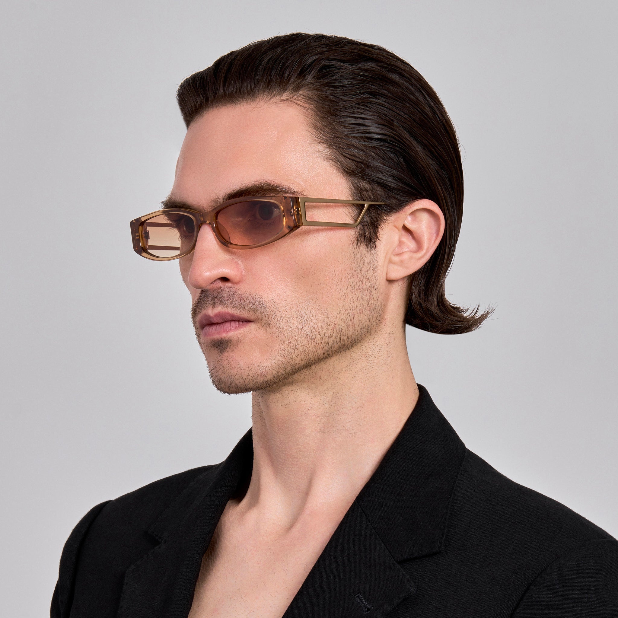 Susie Vista Temple Sunglasses in Honey - LINDA FARROW - Sunglasses -