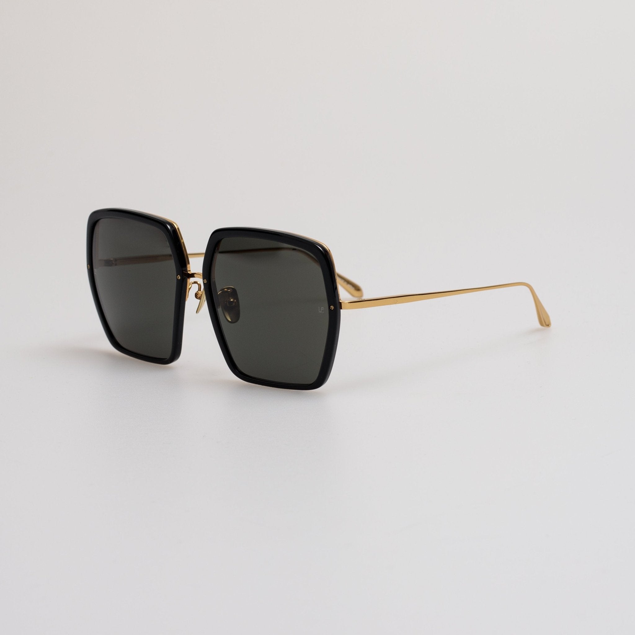Syan Oversize Sunglasses in Black - LINDA FARROW - Sunglasses -