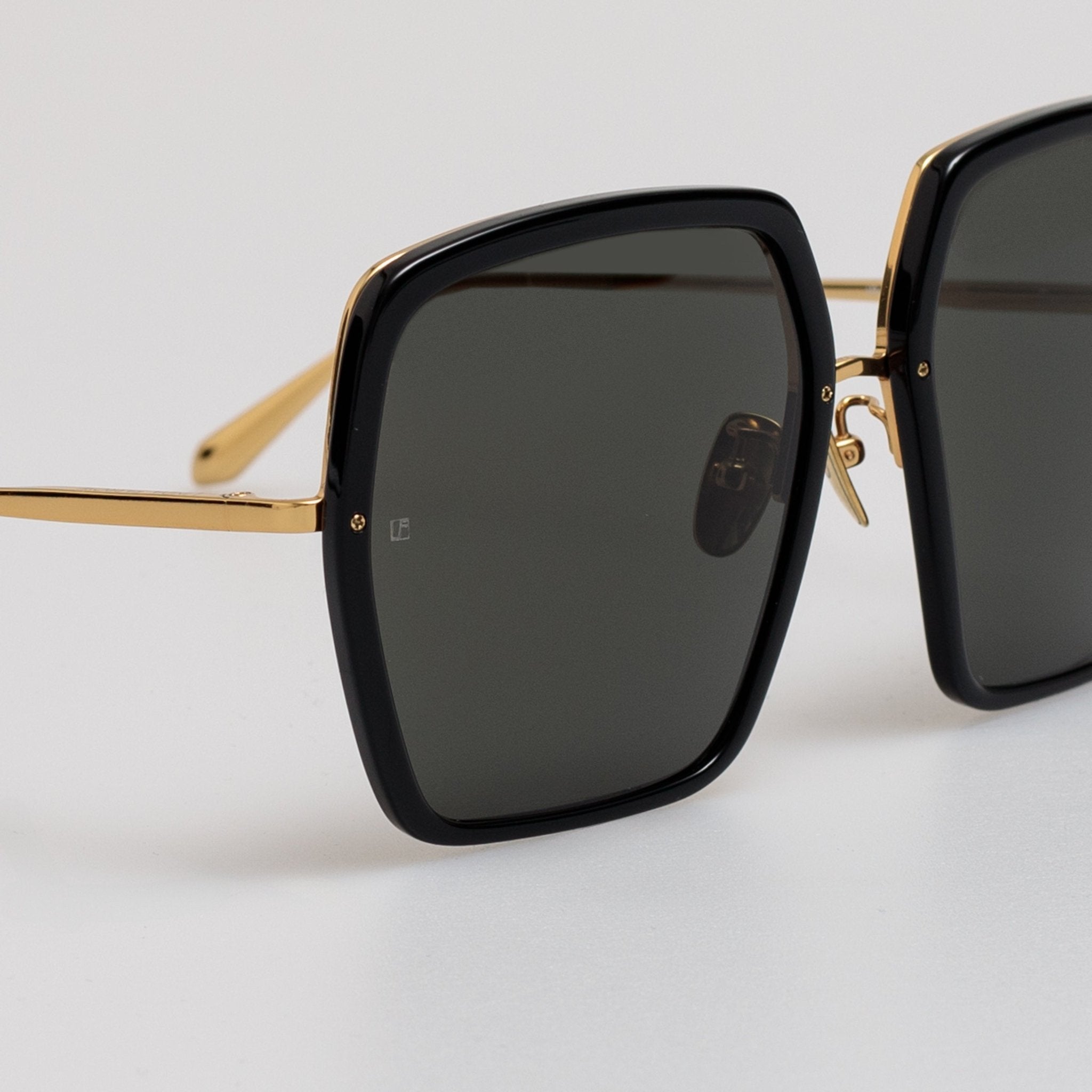 Syan Oversize Sunglasses in Black - LINDA FARROW - Sunglasses -