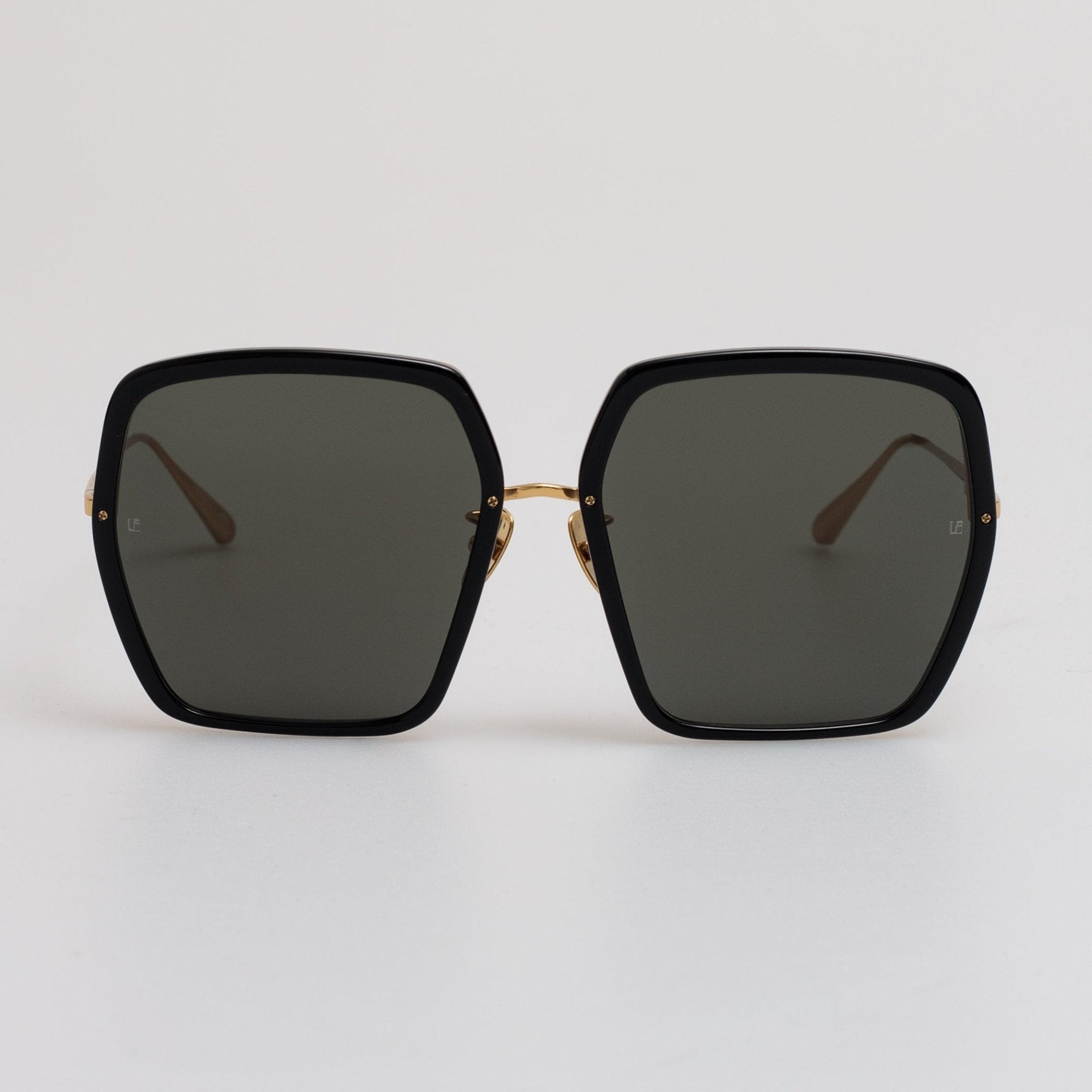 Syan Oversize Sunglasses in Black - LINDA FARROW - Sunglasses -