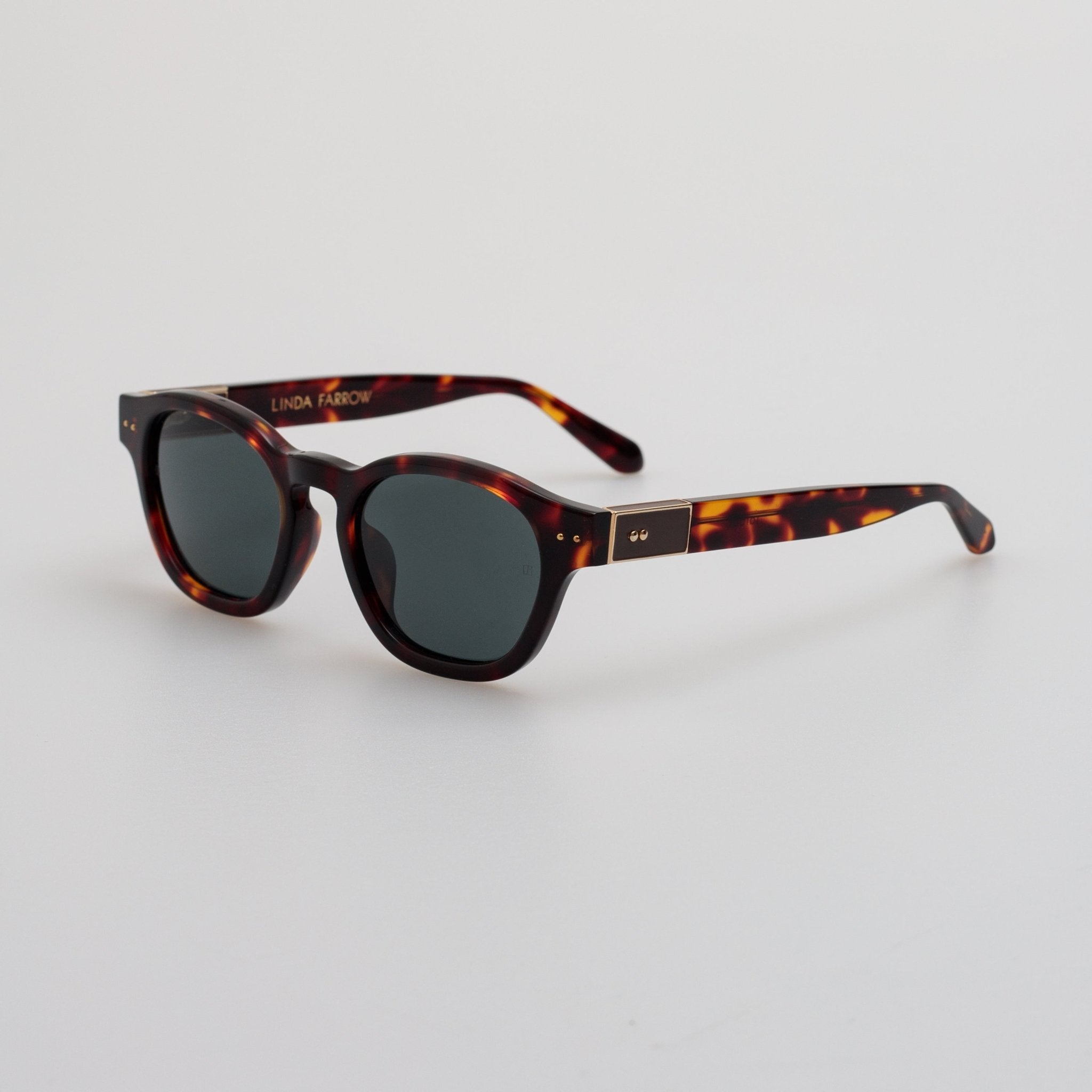Talbot Sunglasses in Tortoiseshell - LINDA FARROW - Sunglasses -