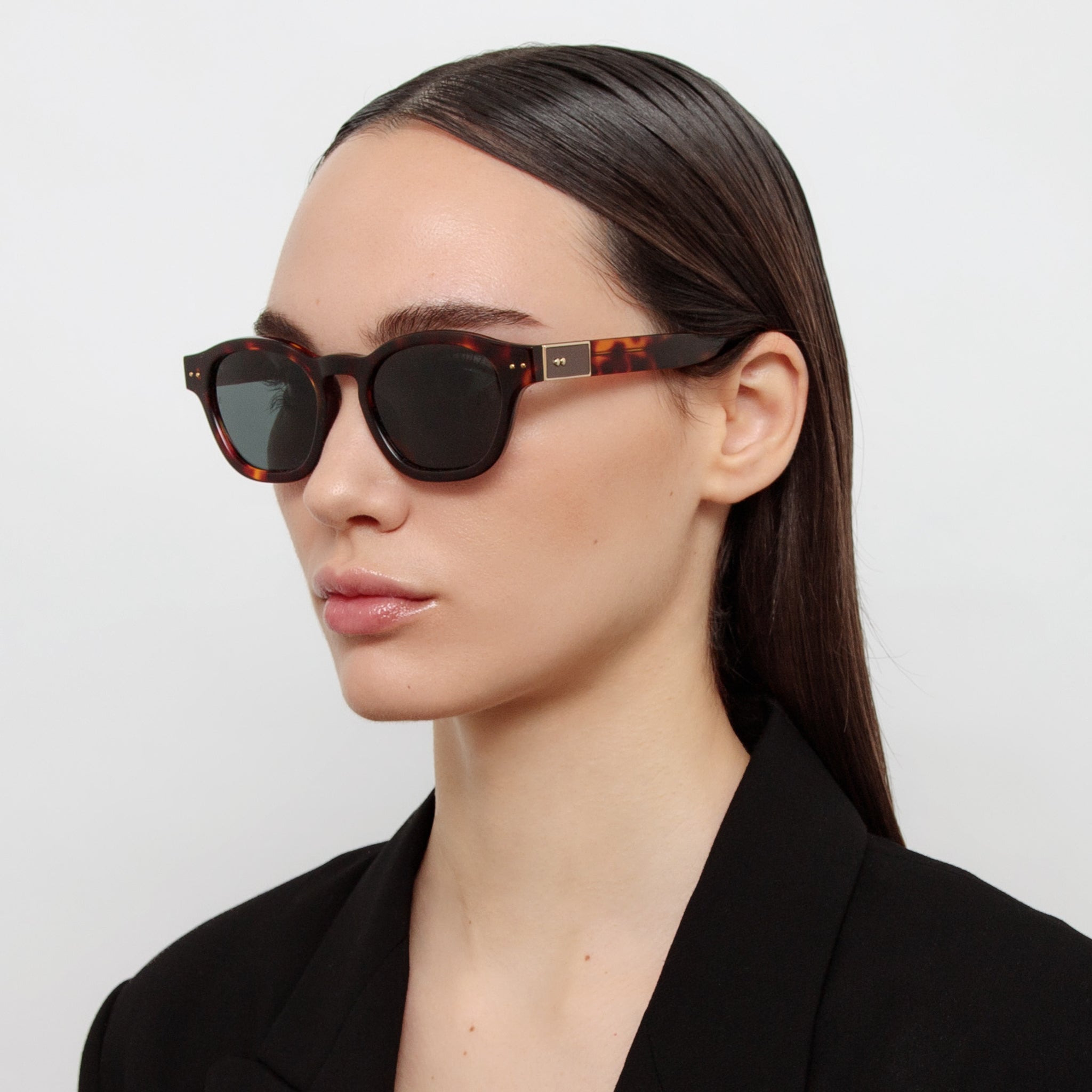 Talbot Sunglasses in Tortoiseshell - LINDA FARROW - Sunglasses -