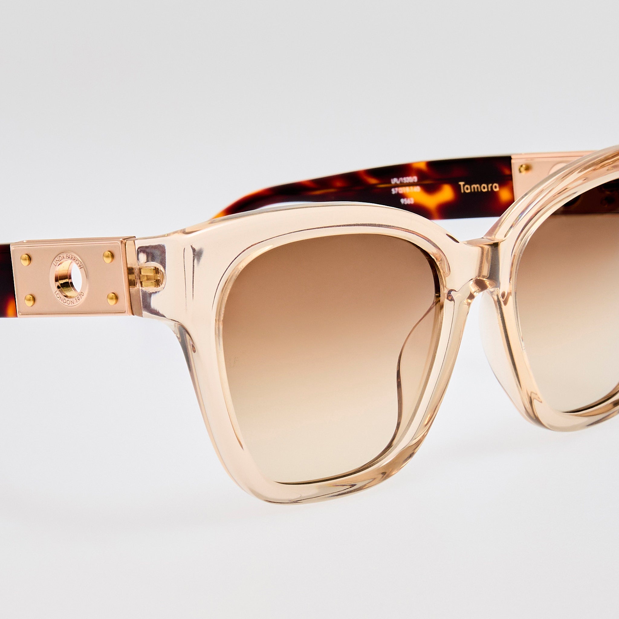 Tamara Cat Eye Sunglasses in Ash - LINDA FARROW - Sunglasses -