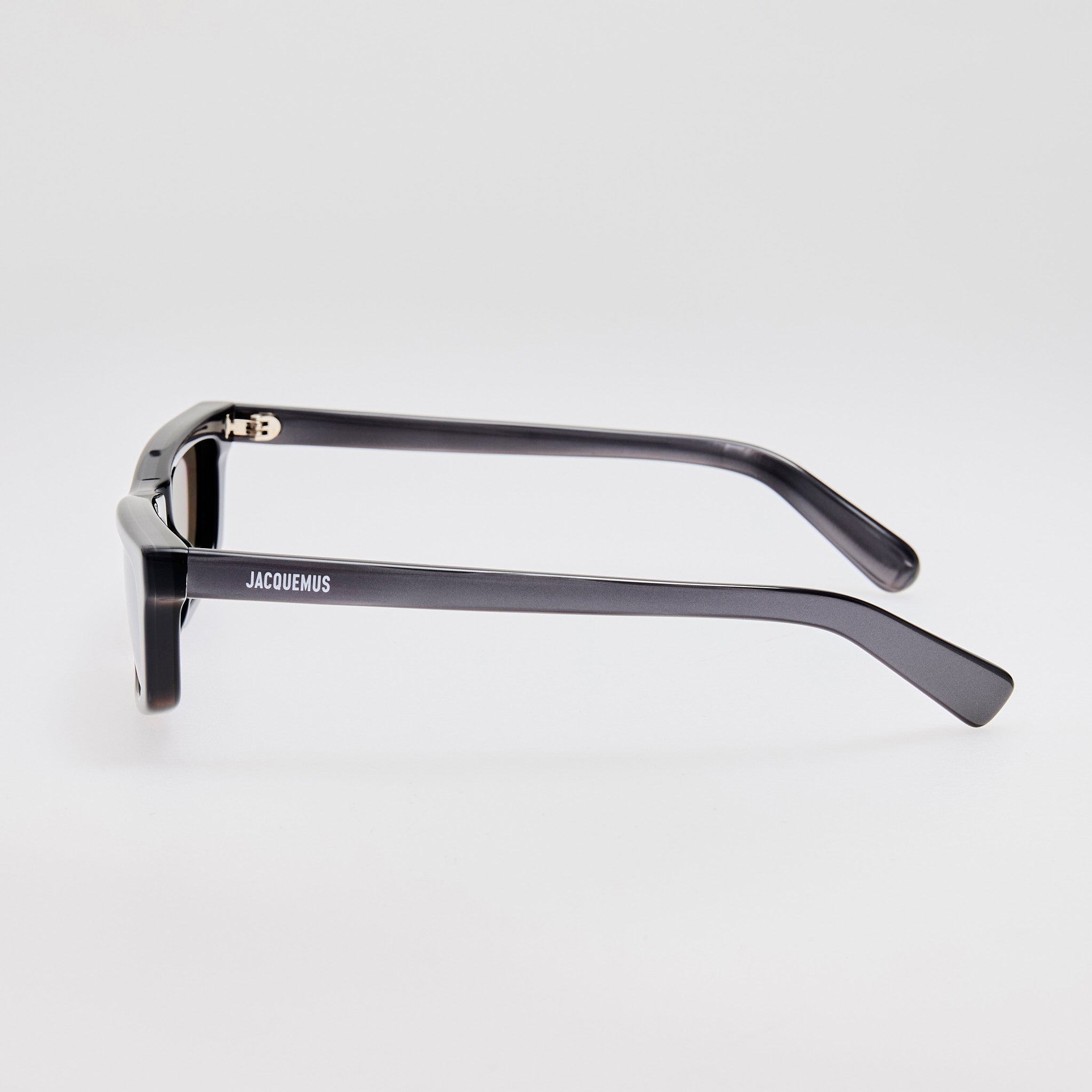 Trapezi Sunglasses in Metallic Gunmetal - LINDA FARROW - Sunglasses -