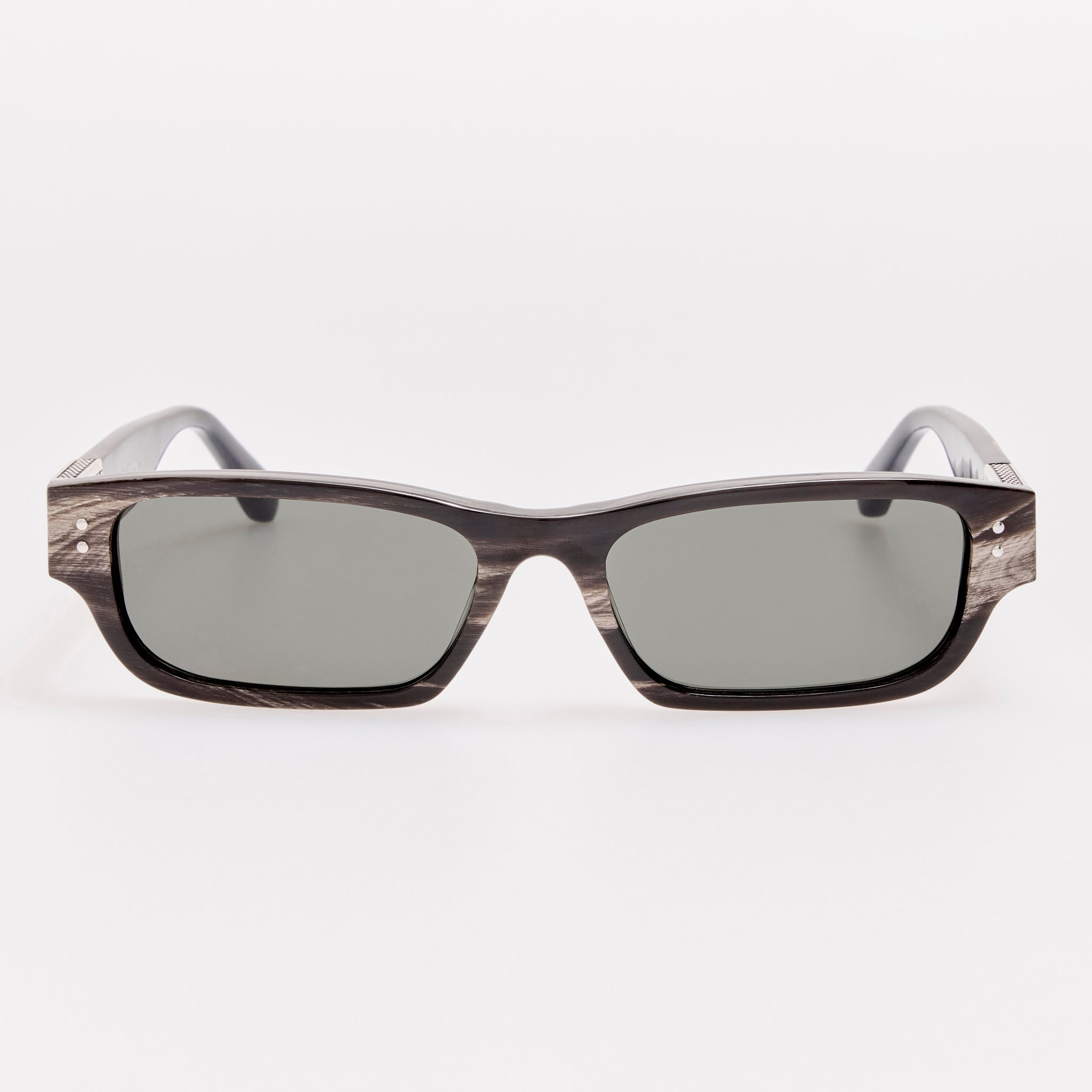 Turner Sunglasses in Buffalo Horn and 925 Sterling Silver - LINDA FARROW-Sunglasses-