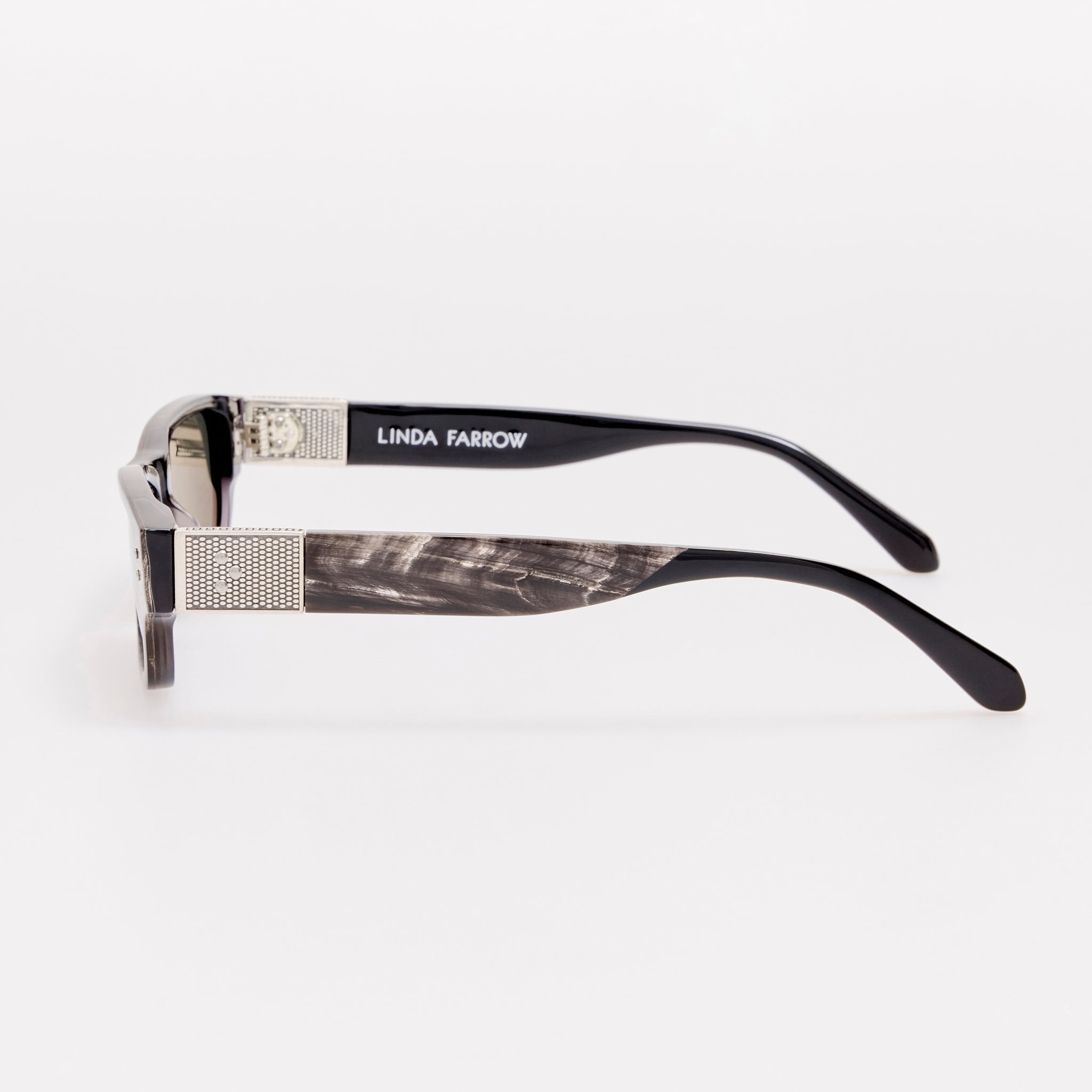 Turner Sunglasses in Buffalo Horn and 925 Sterling Silver - LINDA FARROW-Sunglasses-