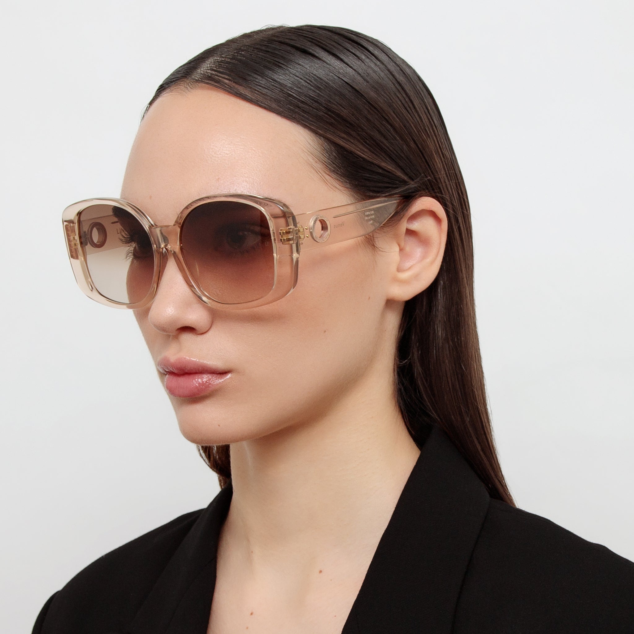 Venus Oversized Sunglasses in Ash - LINDA FARROW - Sunglasses -