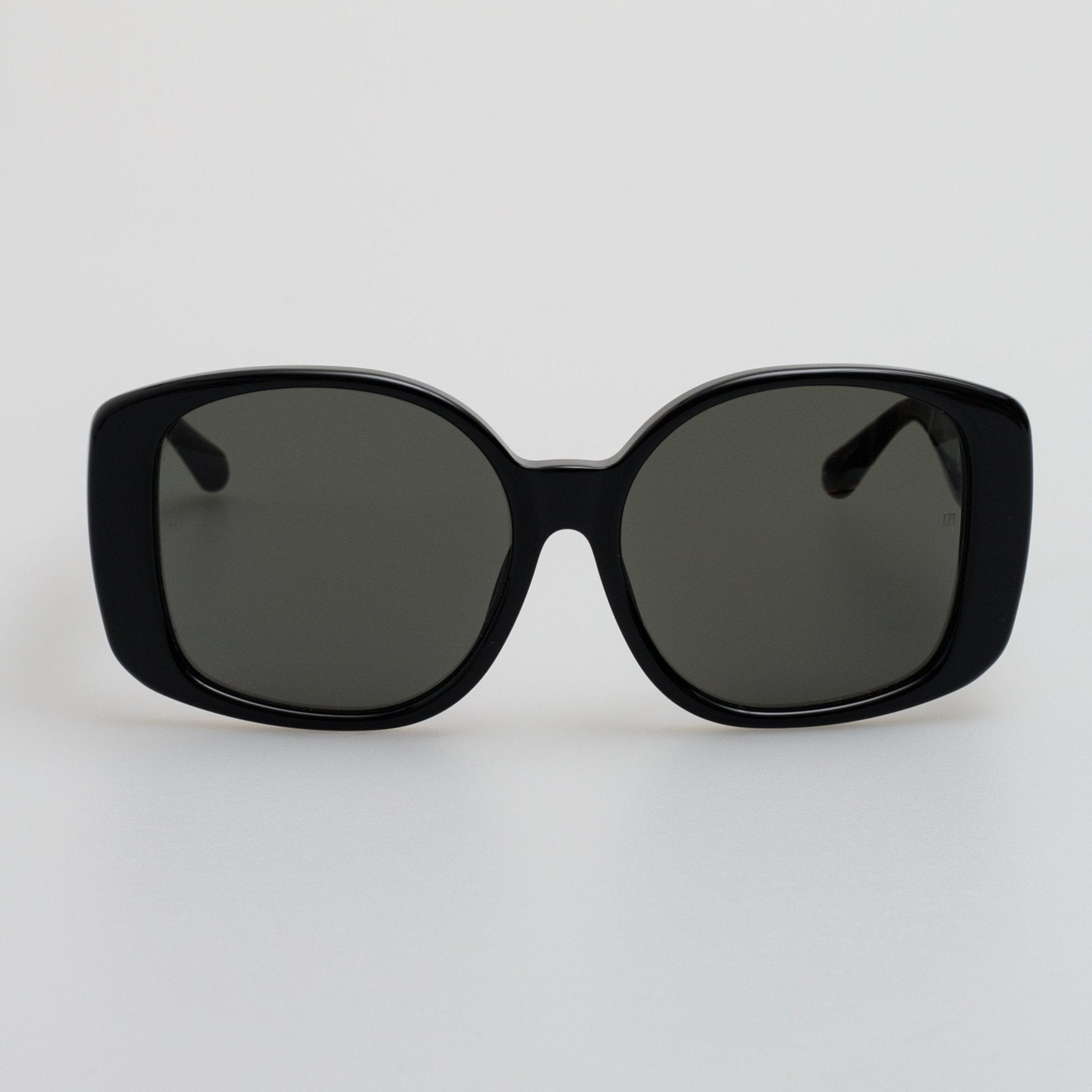 Venus Oversized Sunglasses in Black - LINDA FARROW - Sunglasses -