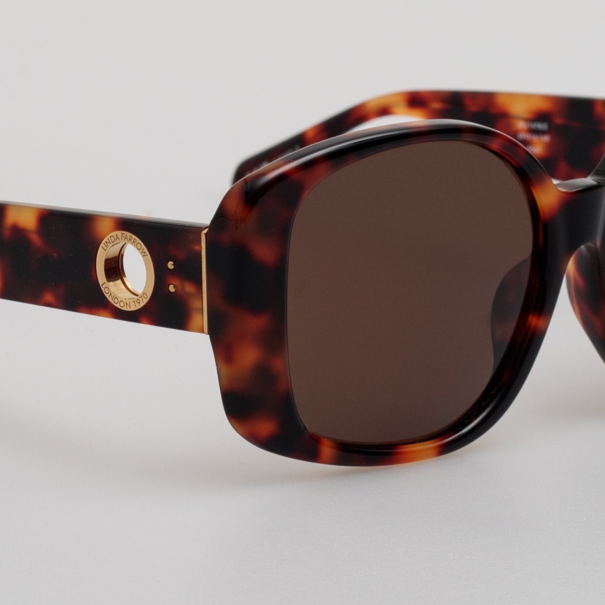 Venus Oversized Sunglasses in Tortoiseshell - LINDA FARROW - Sunglasses -
