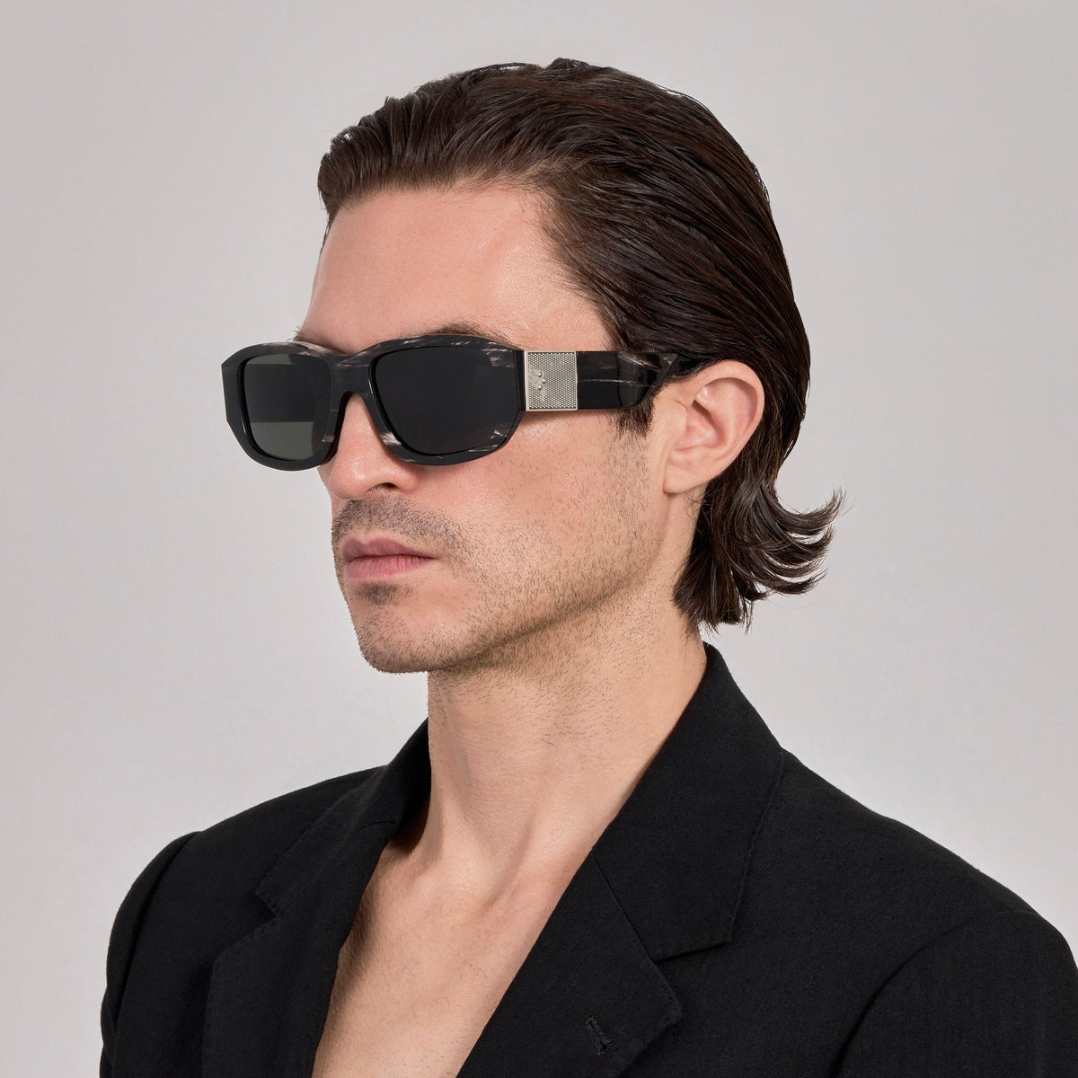 Vlad Sunglasses in Buffalo Horn and 925 Sterling Silver - LINDA FARROW-Sunglasses-