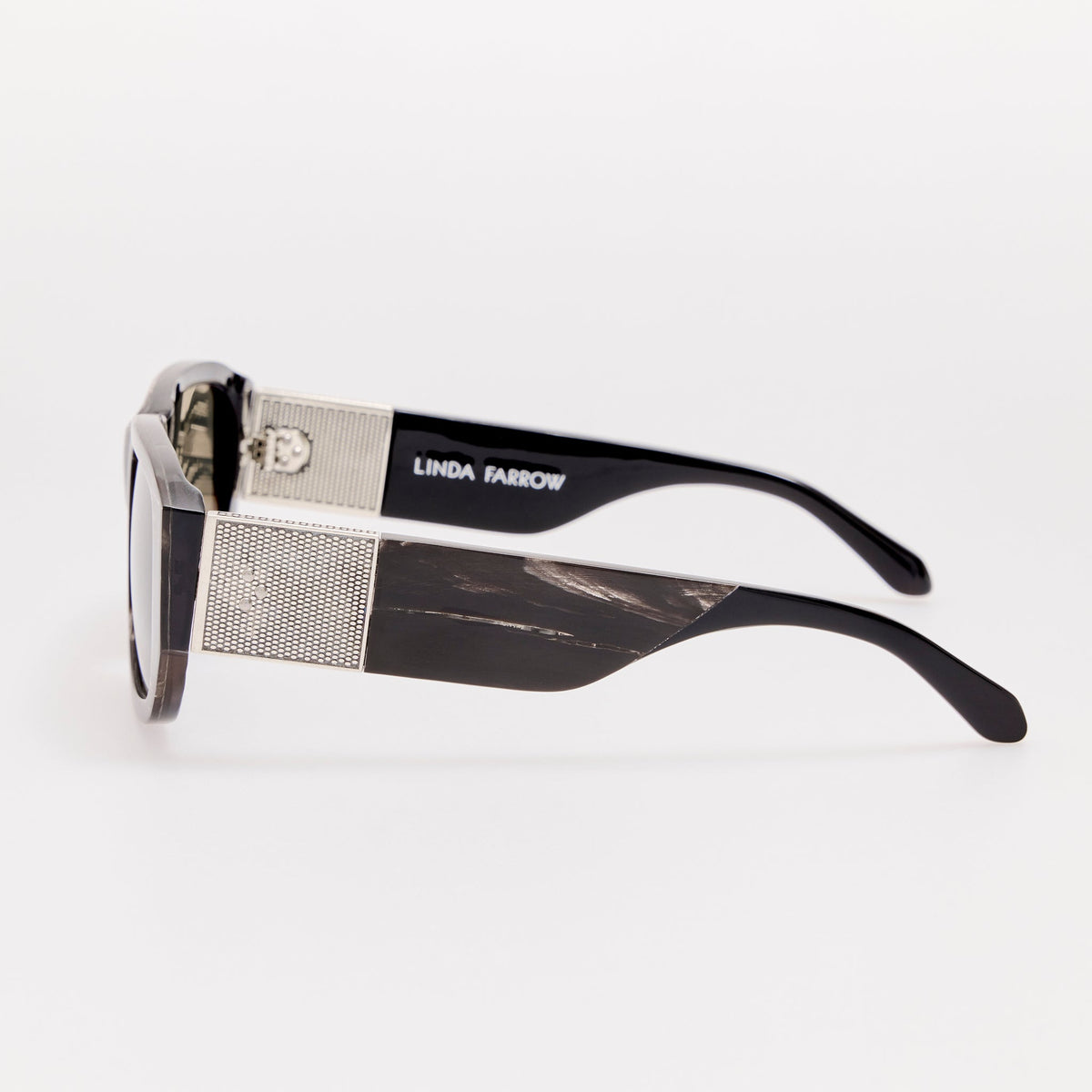 Vlad Sunglasses in Buffalo Horn and 925 Sterling Silver - LINDA FARROW-Sunglasses-