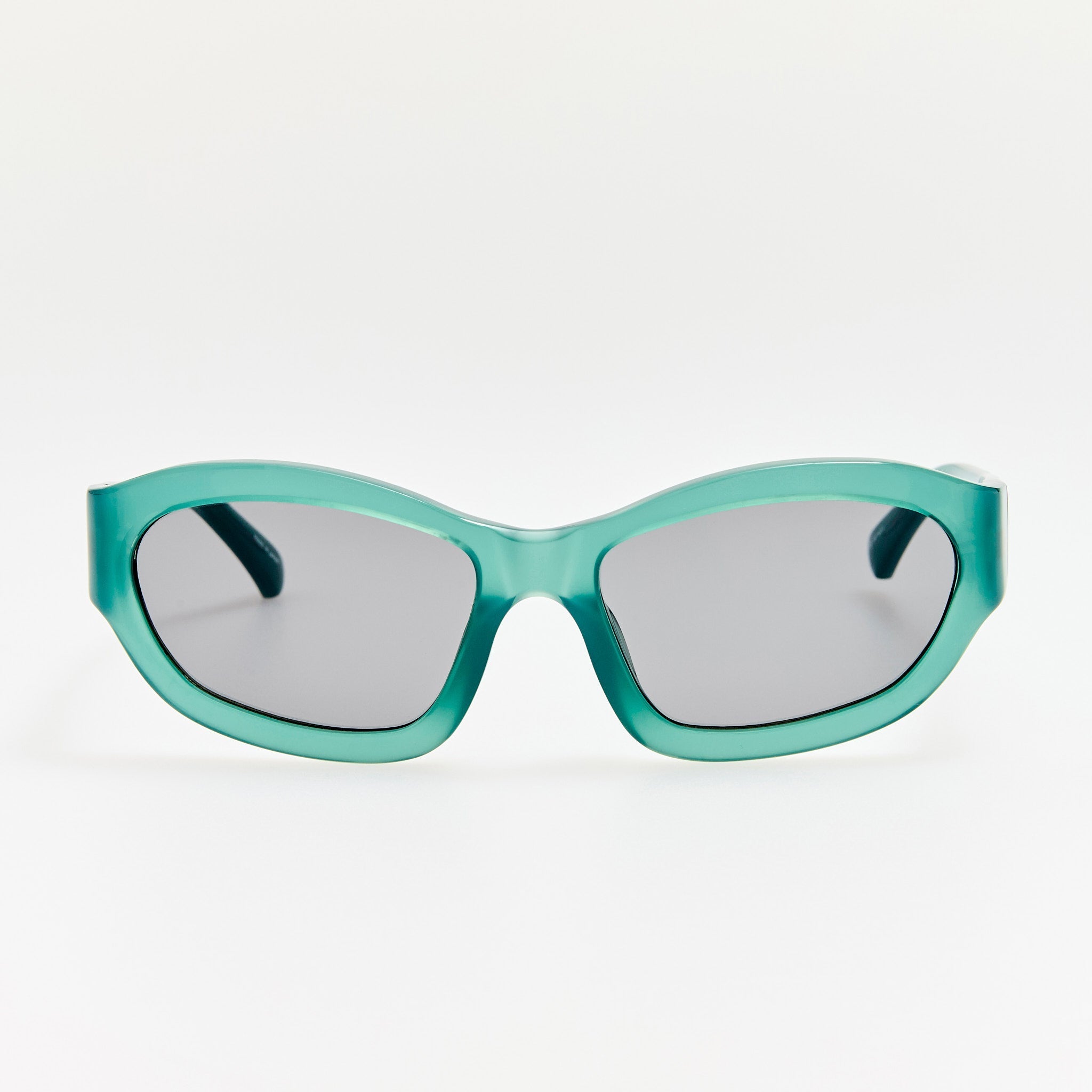 Wrap Sunglasses in Teal - LINDA FARROW - Sunglasses -