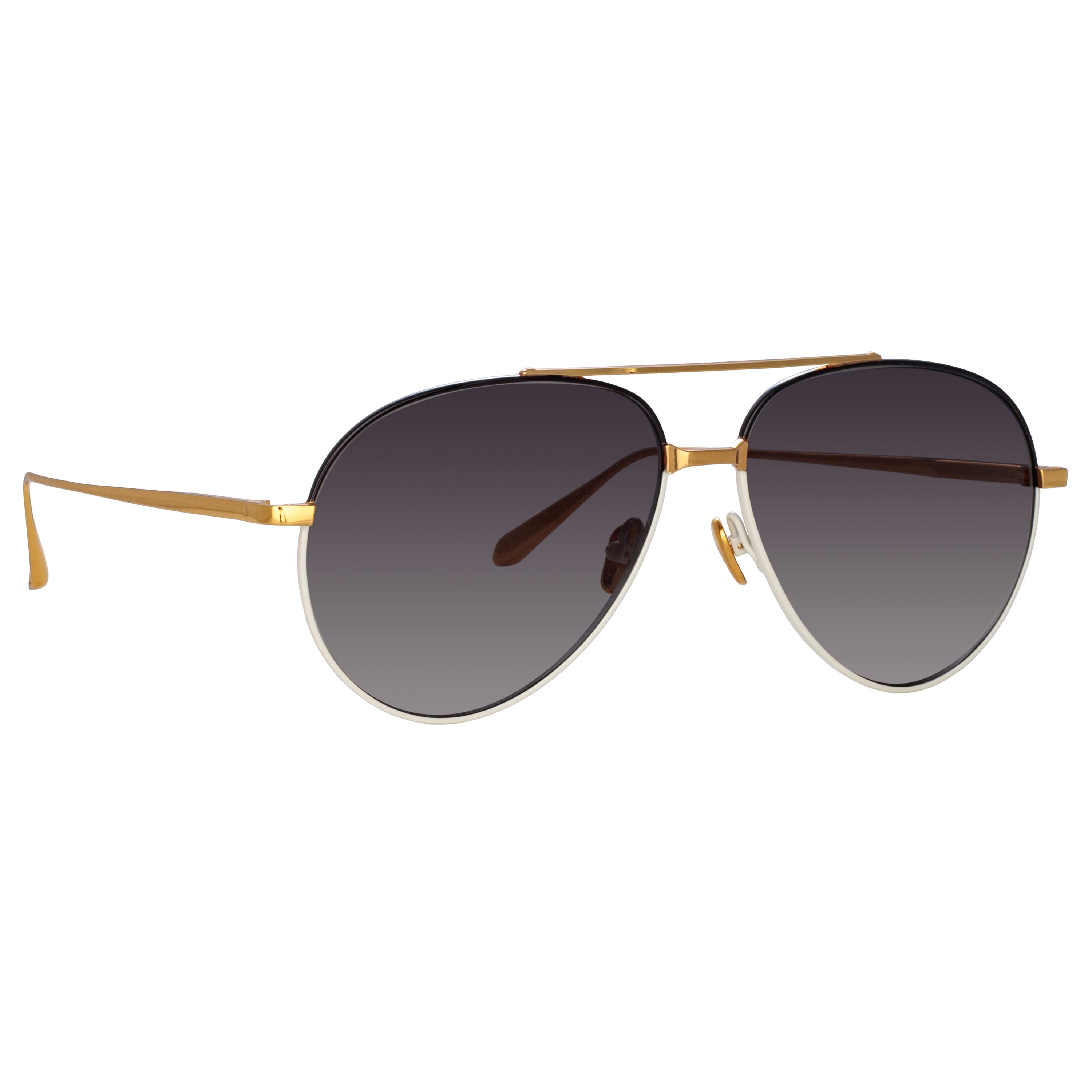 Marcelo Sunglasses in 22K Gold and Grey Gradient