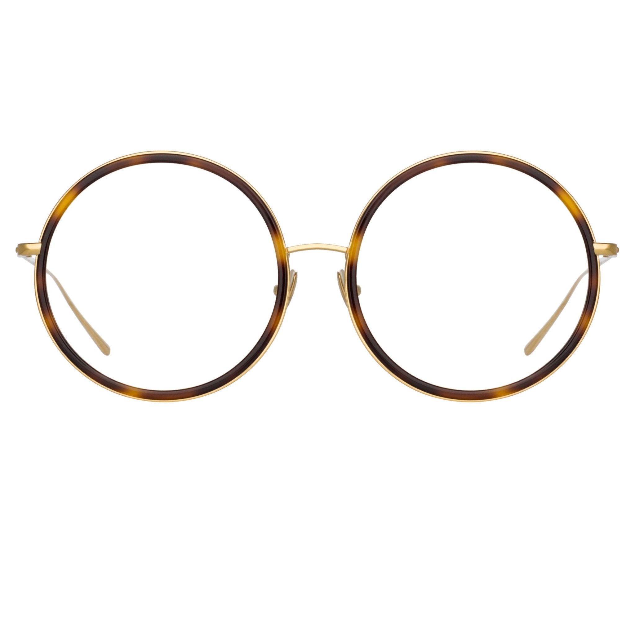 Alesia Round Sunglasses in Tortoiseshell - LINDA FARROW - Optical Frame -
