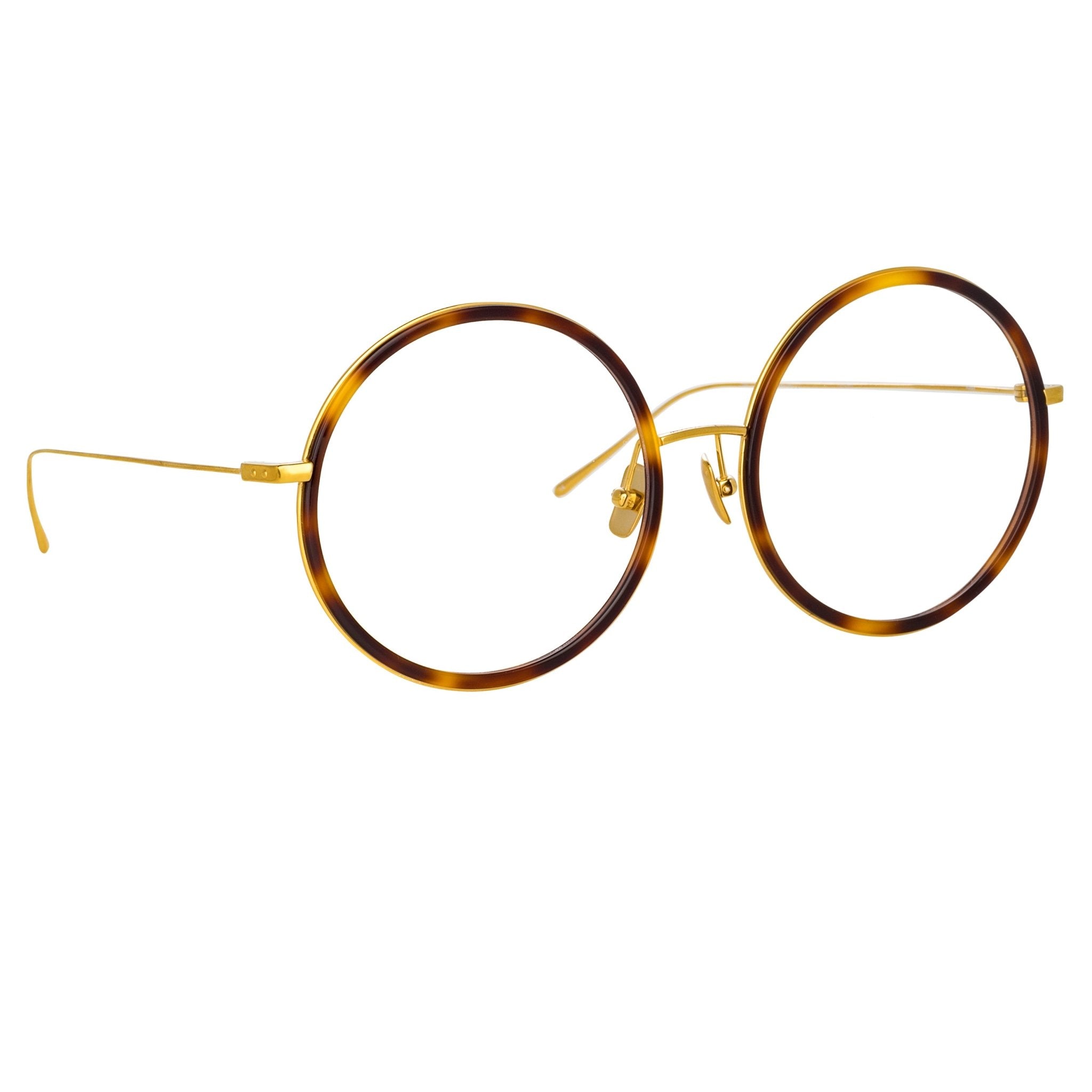Alesia Round Sunglasses in Tortoiseshell - LINDA FARROW - Optical Frame -
