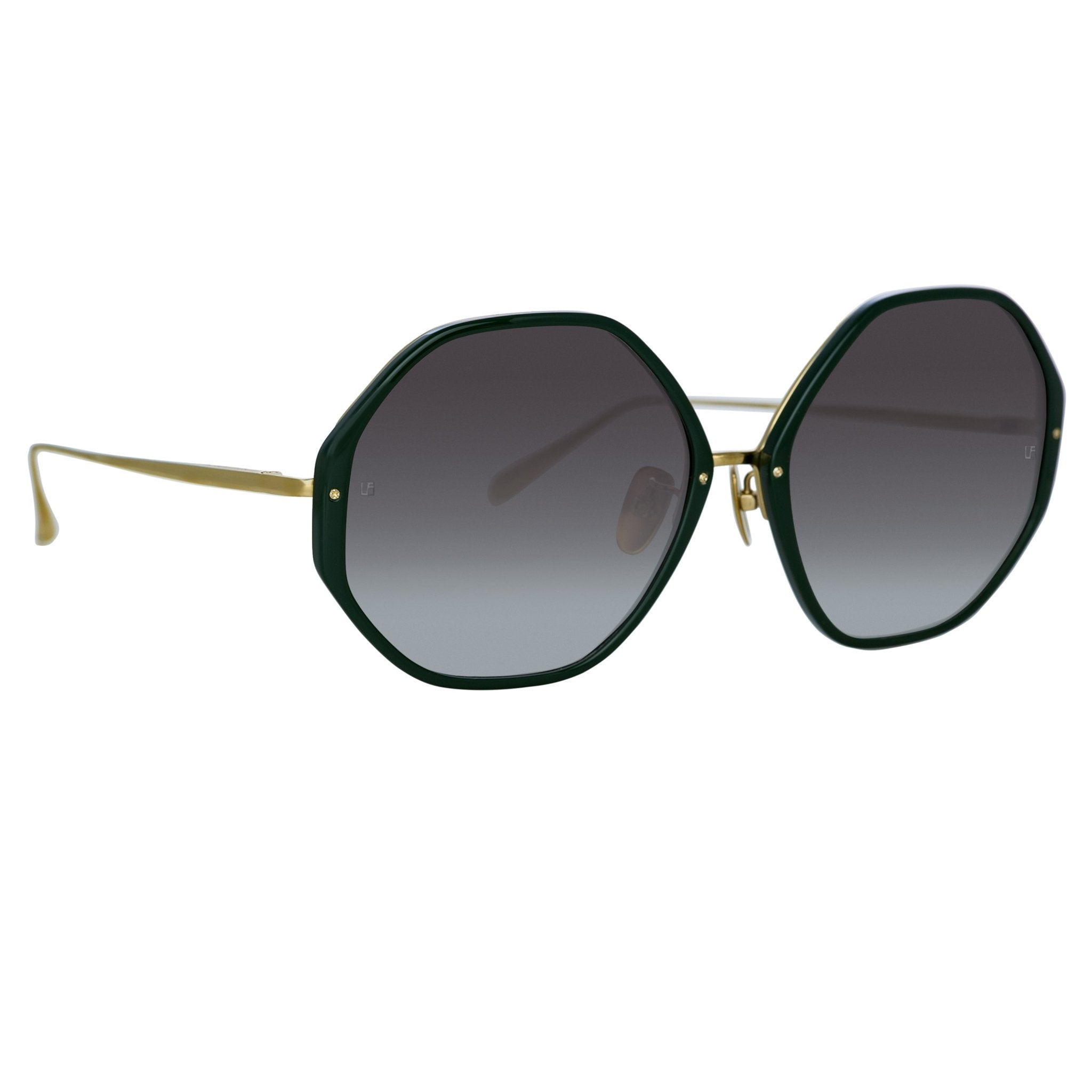 Alona Sunglasses in Green - LINDA FARROW - Sunglasses -