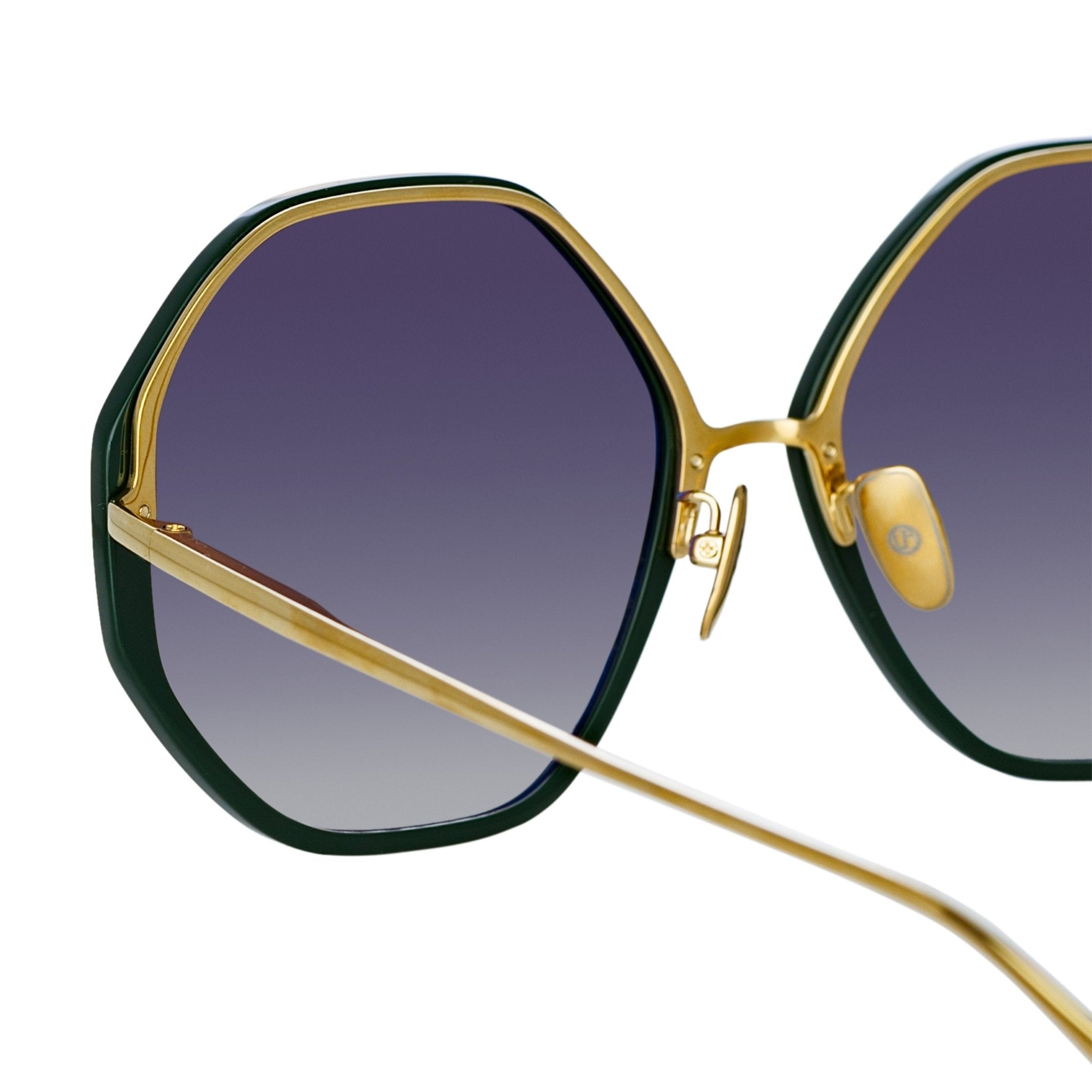 Alona Sunglasses in Green - LINDA FARROW - Sunglasses -