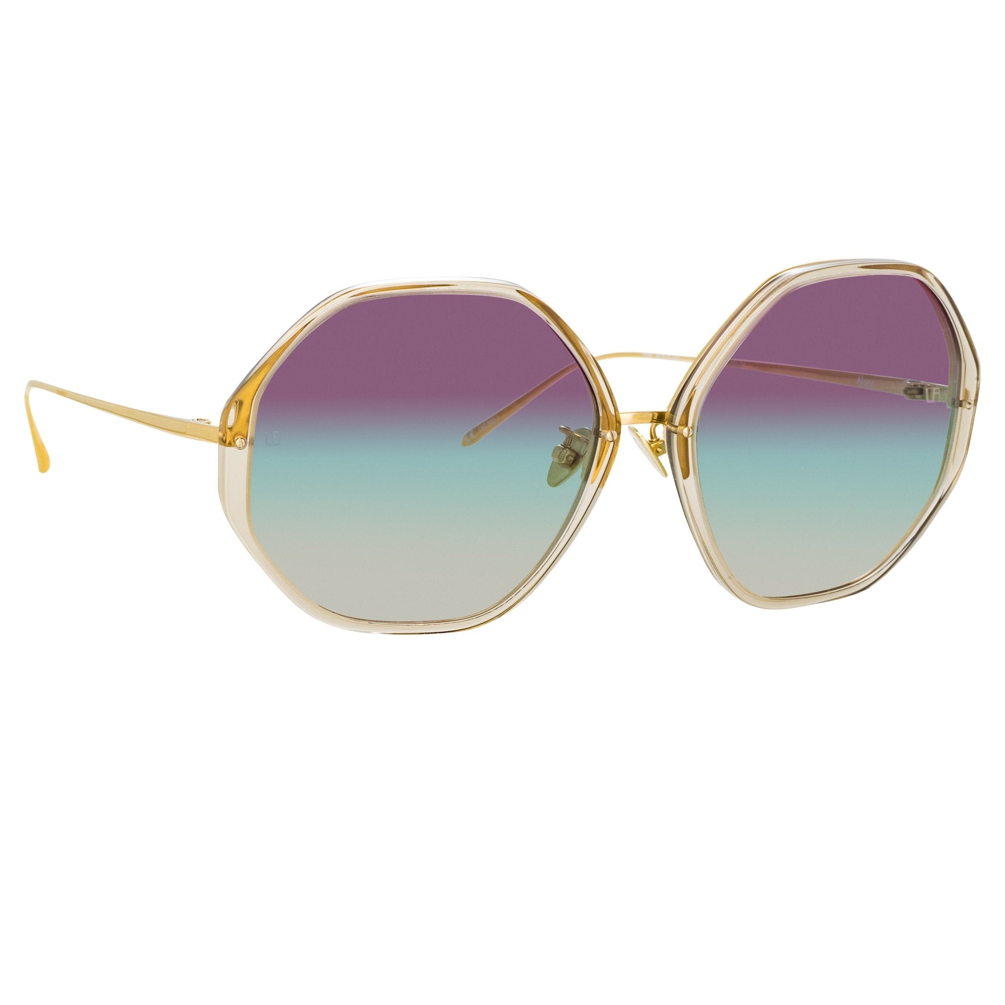 Alona Sunglasses in Truffle and Purple Gradient - LINDA FARROW - Sunglasses -