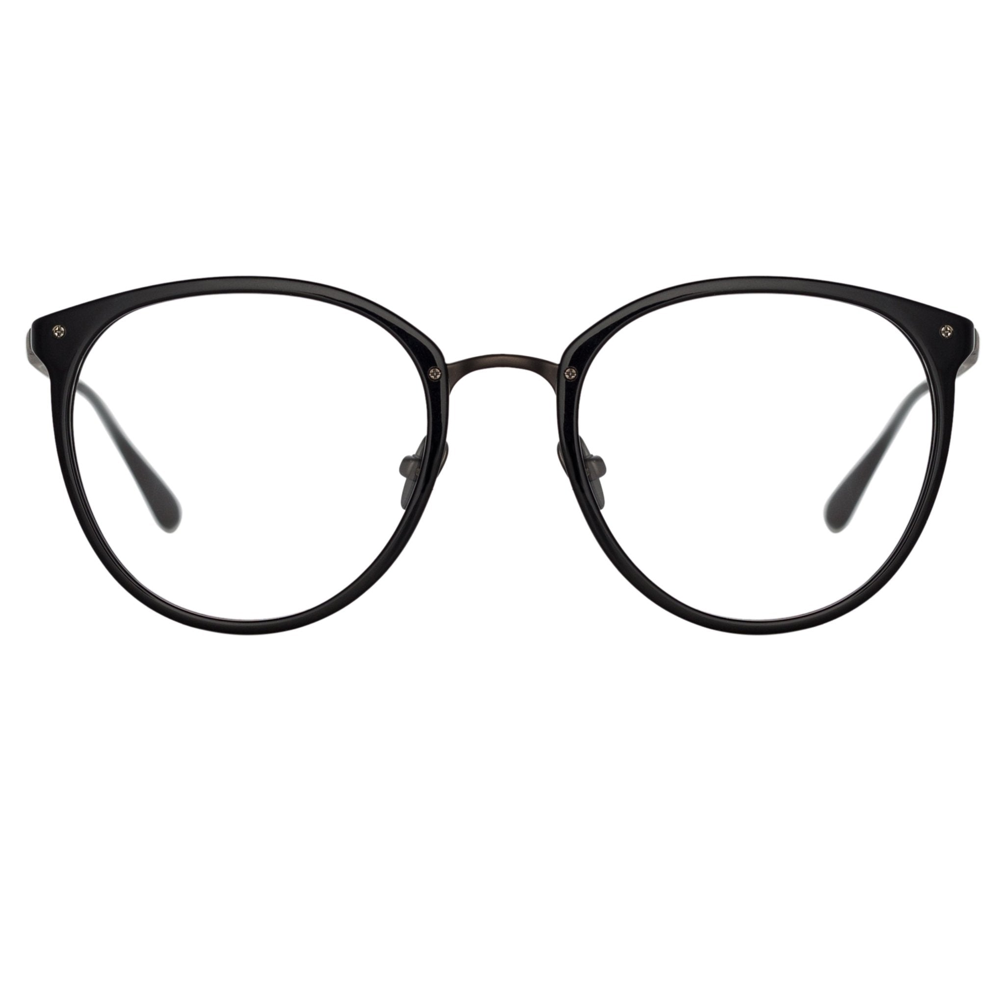 Calthorpe Optical Frame in Black and Nickel - LINDA FARROW - Optical Frame -