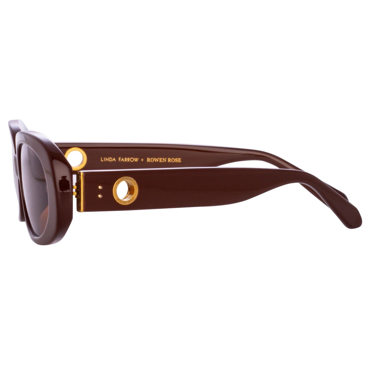 Cara Sunglasses in Brown - LINDA FARROW-Sunglasses-
