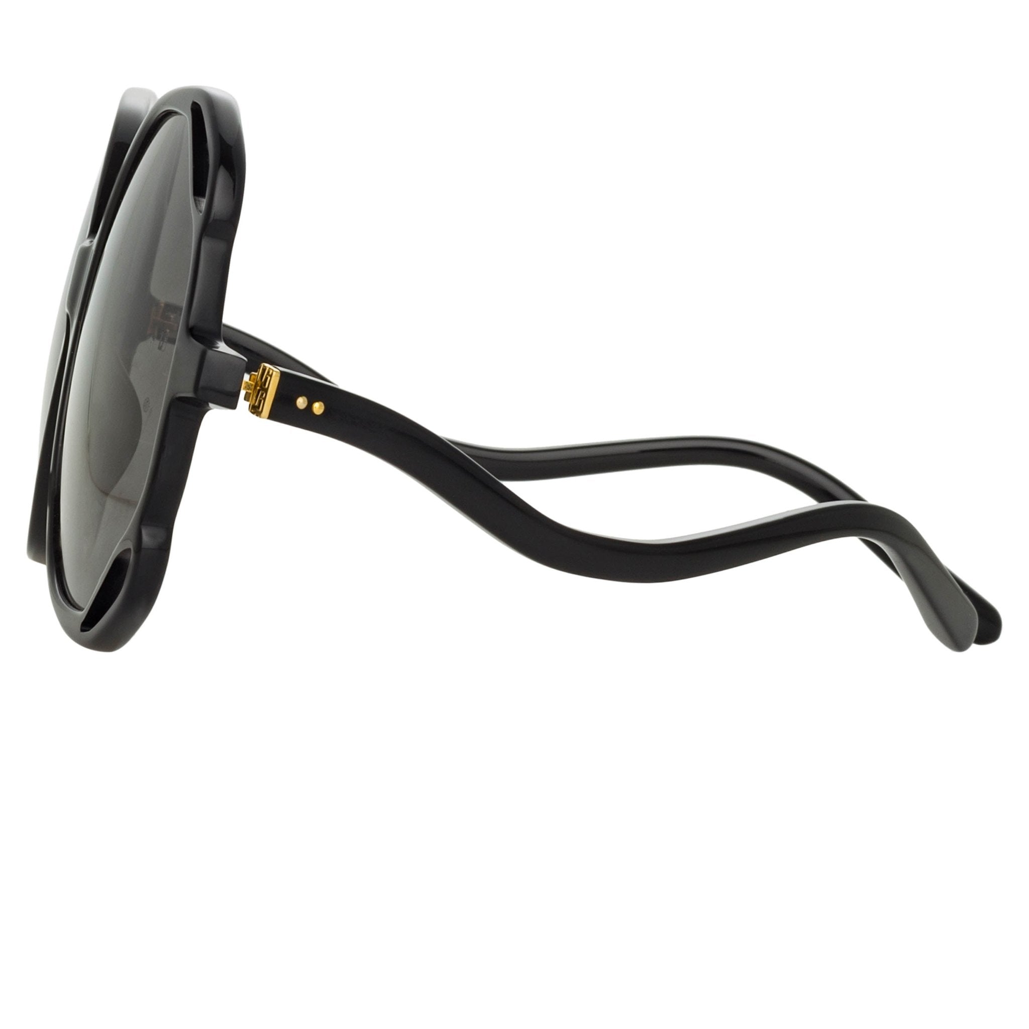 Jerry Oversized Sunglasses in Black - LINDA FARROW - Sunglasses -