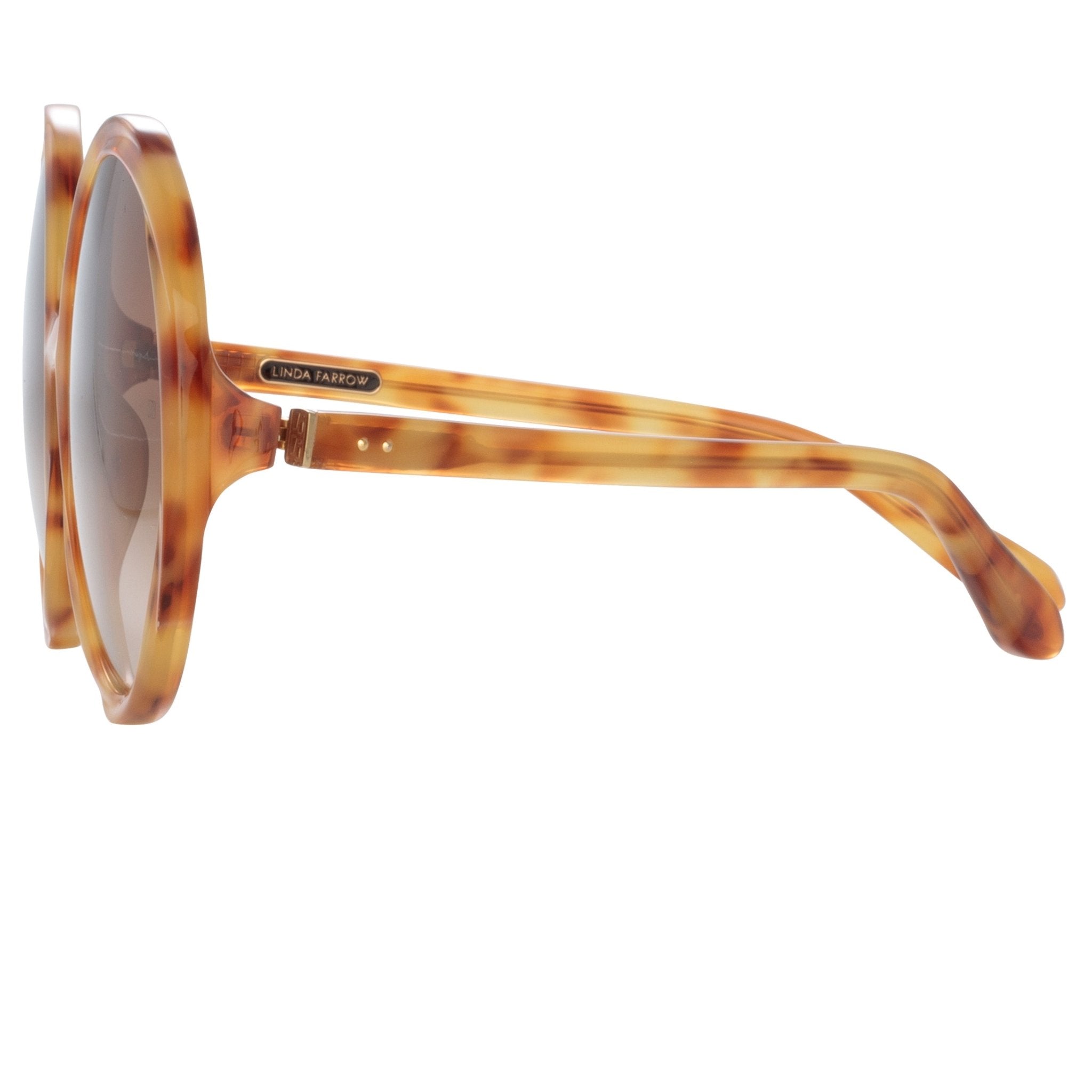 Otavia Sunglasses in Saffron Tortoiseshell - LINDA FARROW-Sunglasses-