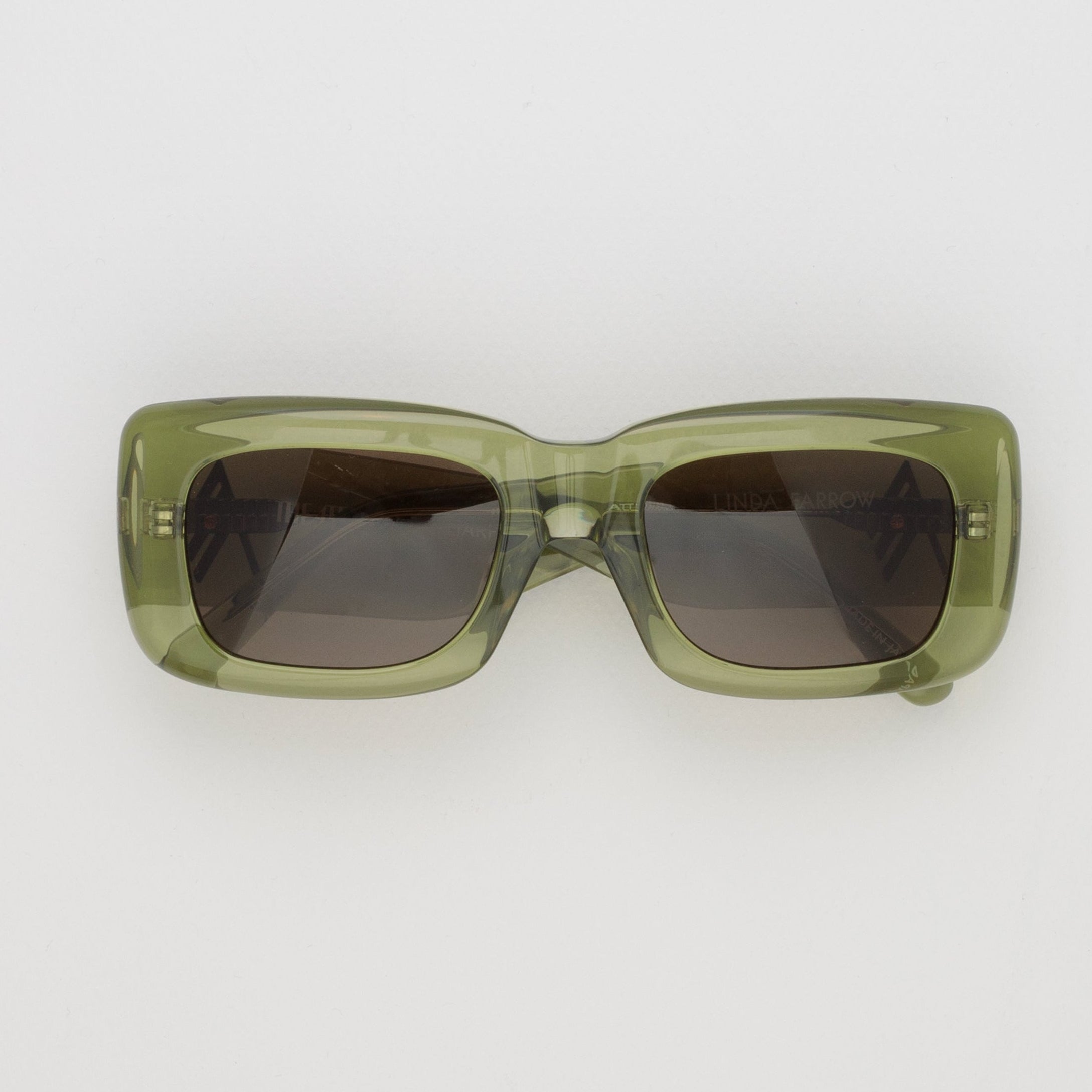 Marfa Rectangular Sunglasses in Green