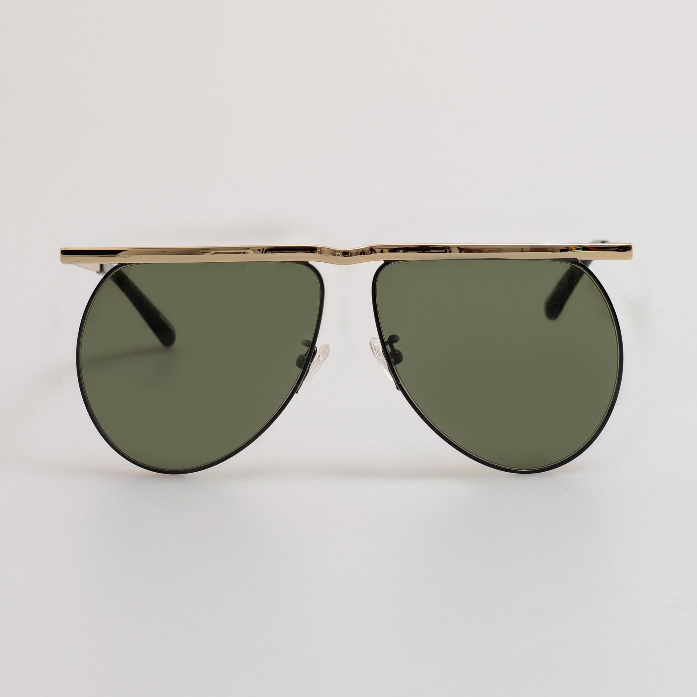 Mina Aviator Sunglasses in Yellow Gold