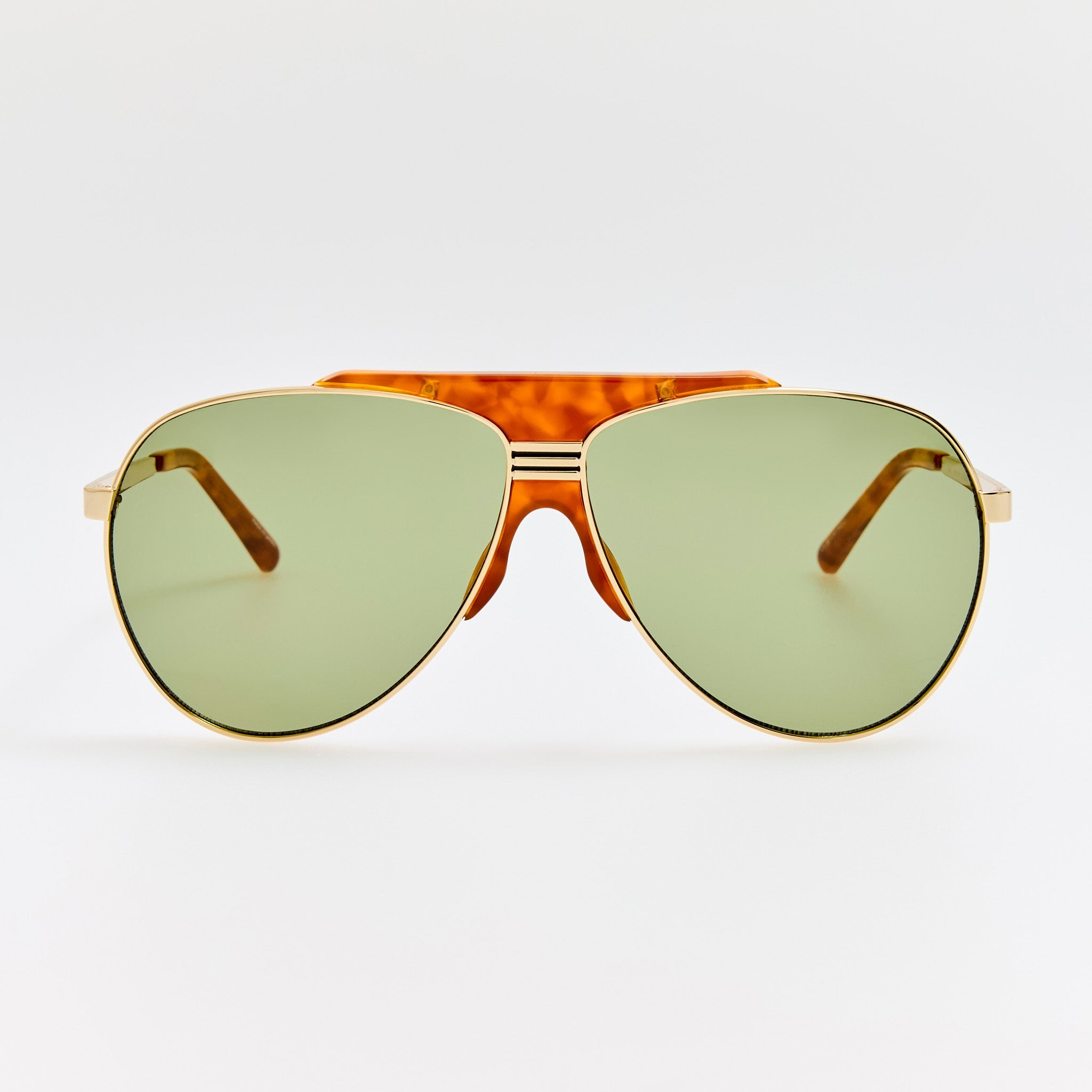 Amelia Sunglasses in Gold and Green