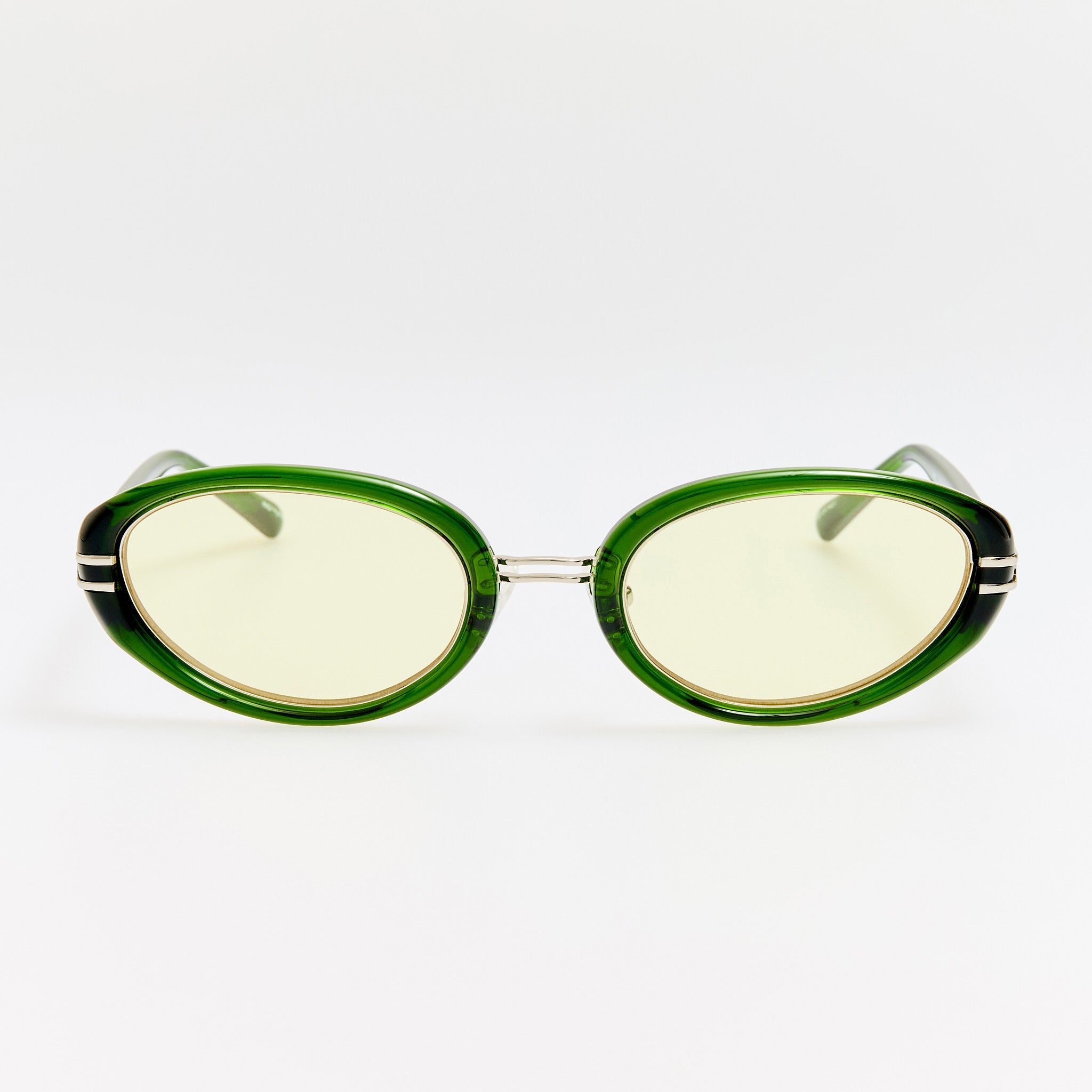 Ambra Oval Sunglasses in Green