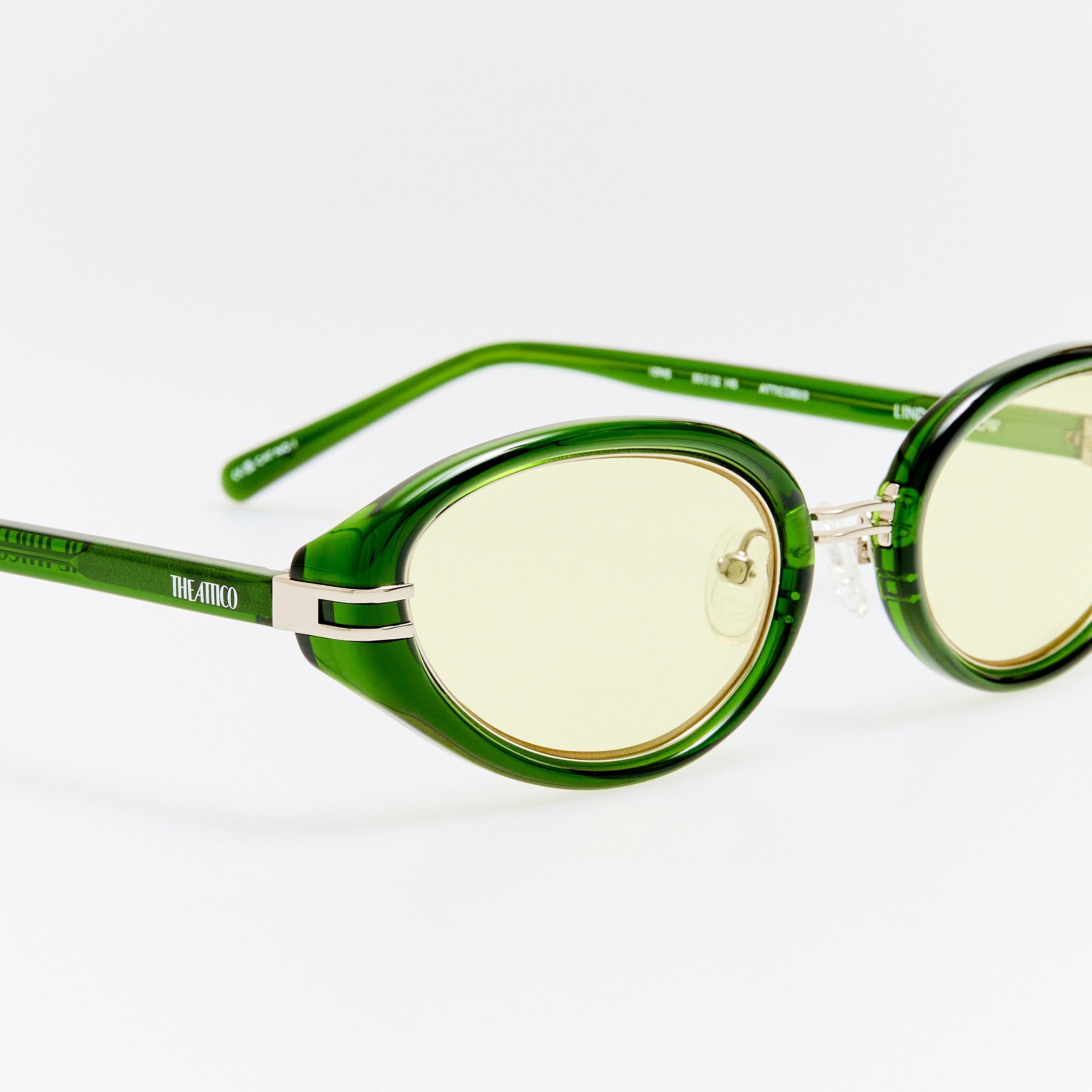 Ambra Oval Sunglasses in Green