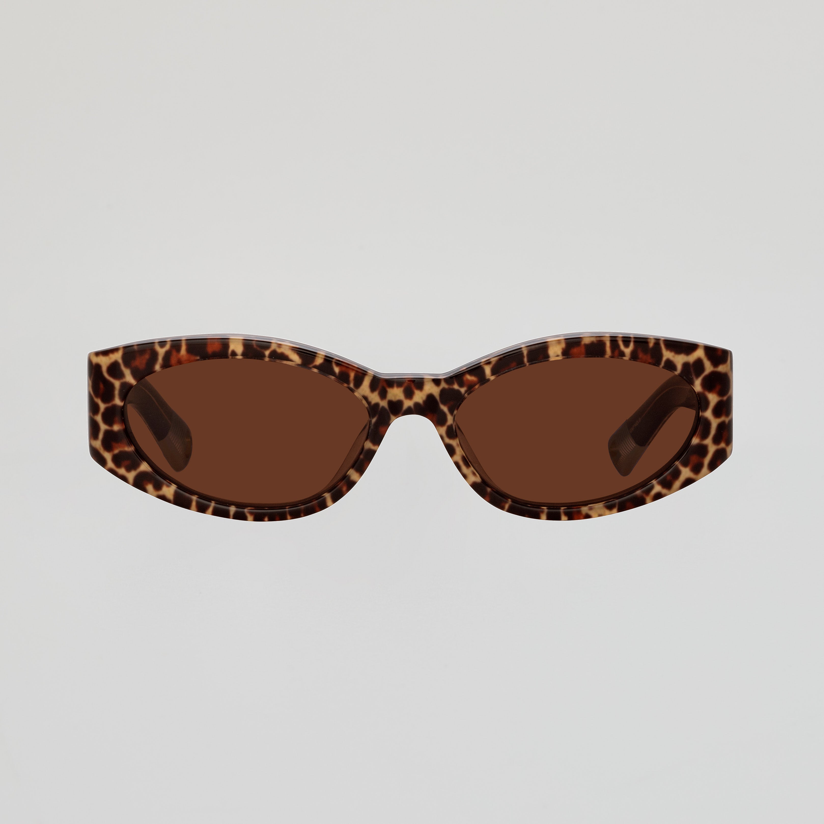 Ovalo Oval Sunglasses in Leopard