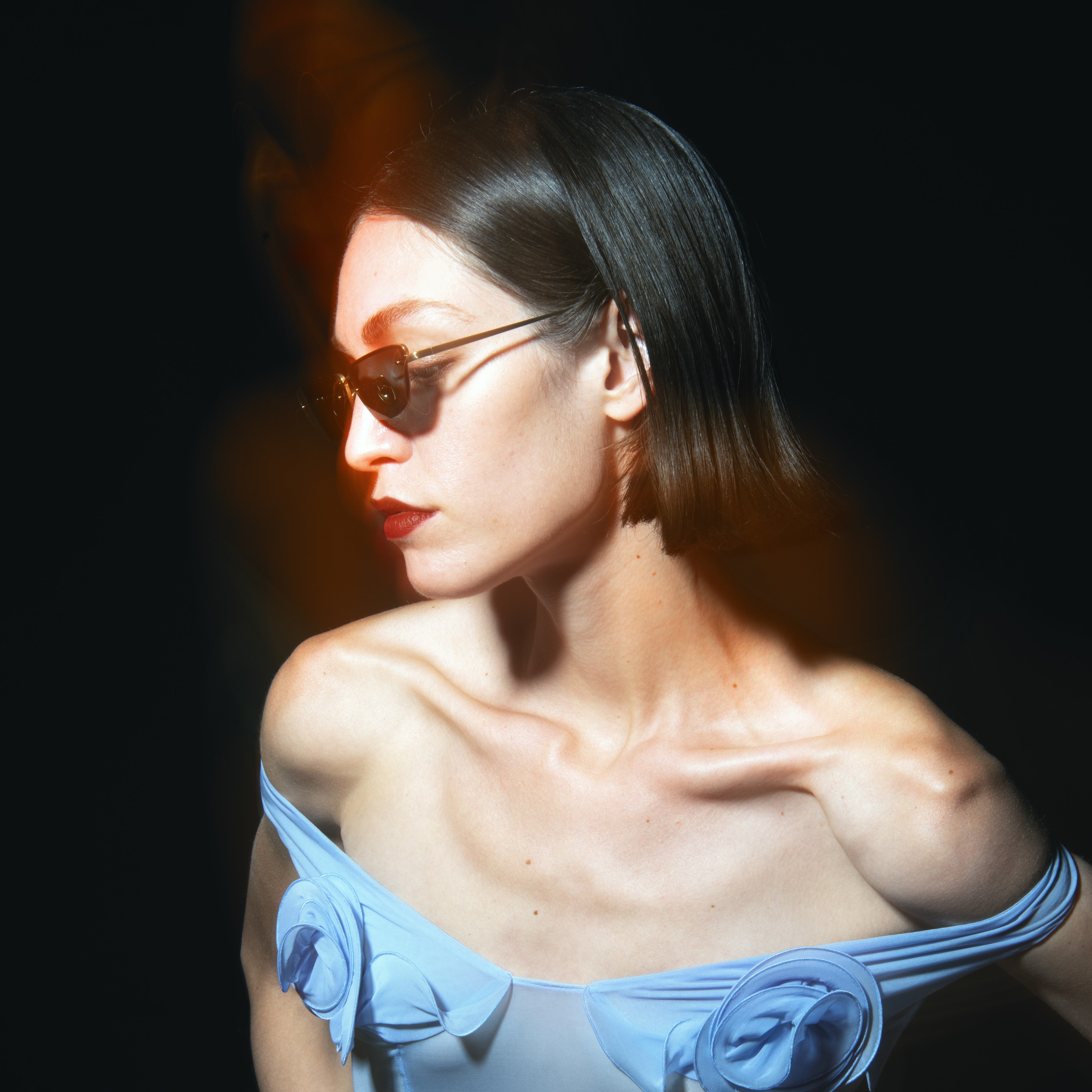 Cleo Sunglasses in 22K gold and Grey