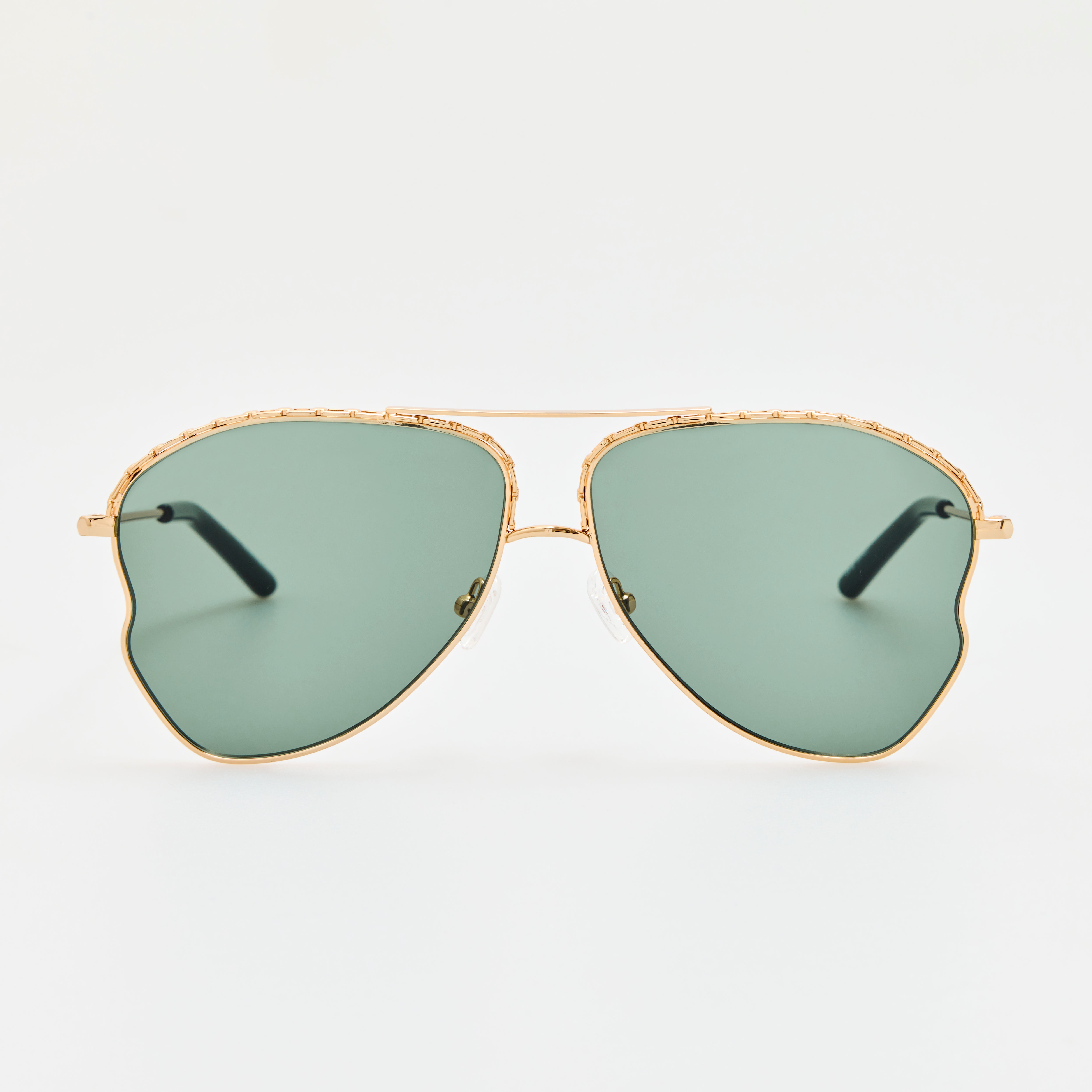 Kika Mendoza Sunglasses in Gold and Green