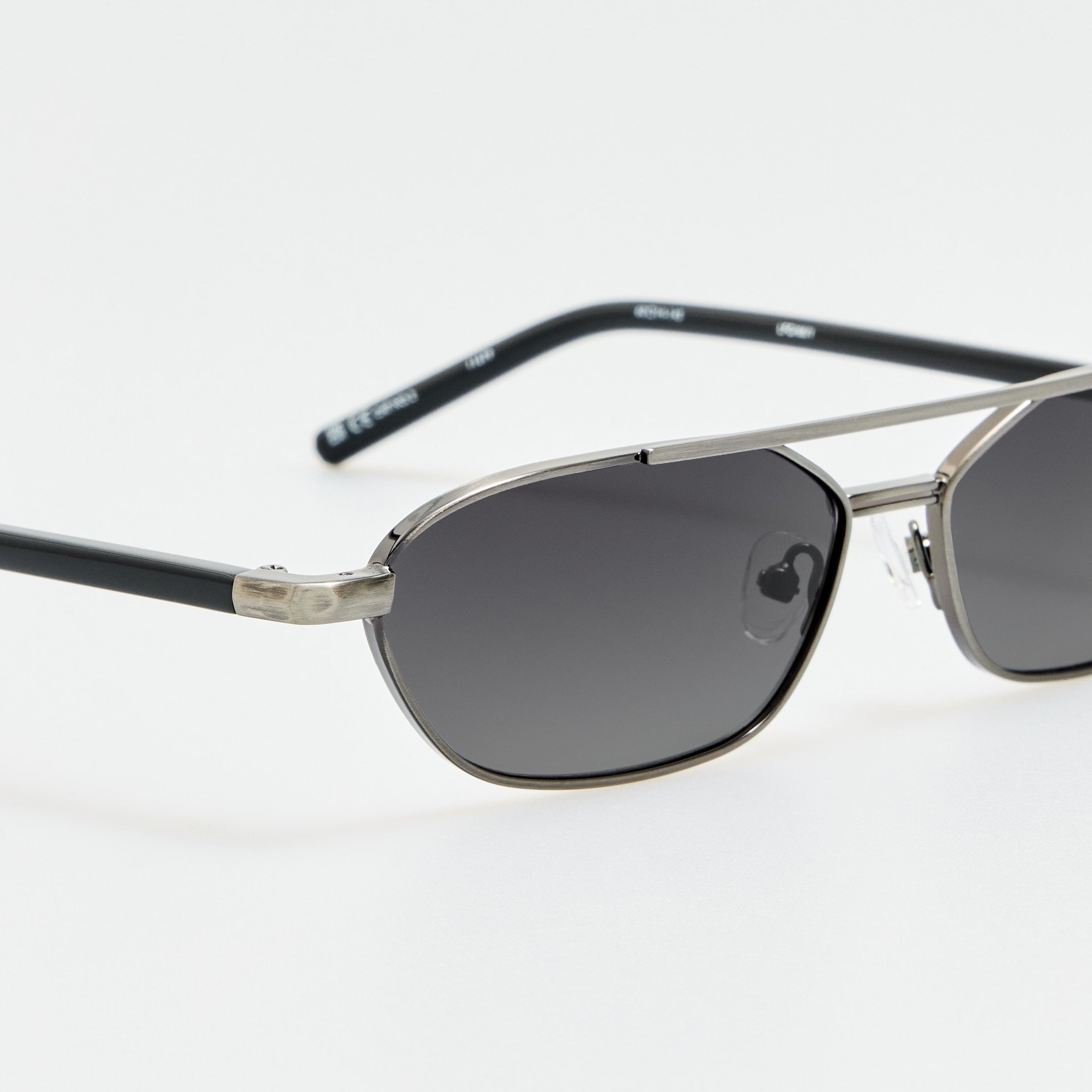 Kika Gloria Sunglasses in Antique Silver and Grey