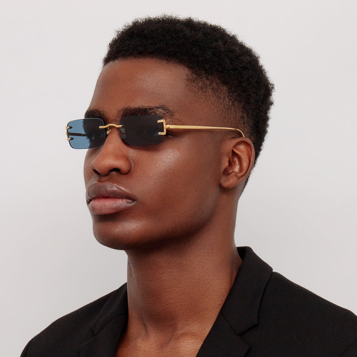 Taylor Sunglasses in Aqua in 22K Gold and Aqua