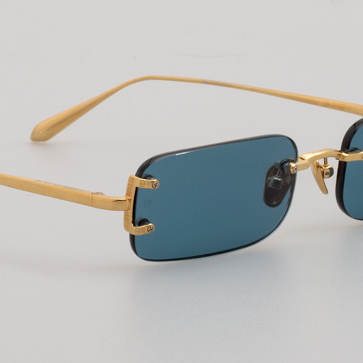 Taylor Sunglasses in Aqua in 22K Gold and Aqua