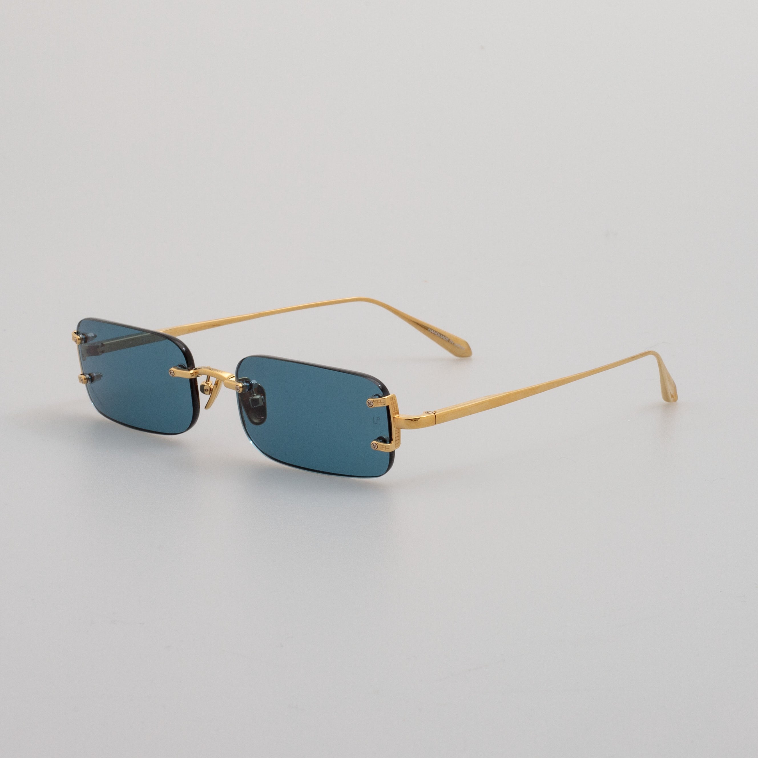 Taylor Sunglasses in Aqua in 22K Gold and Aqua