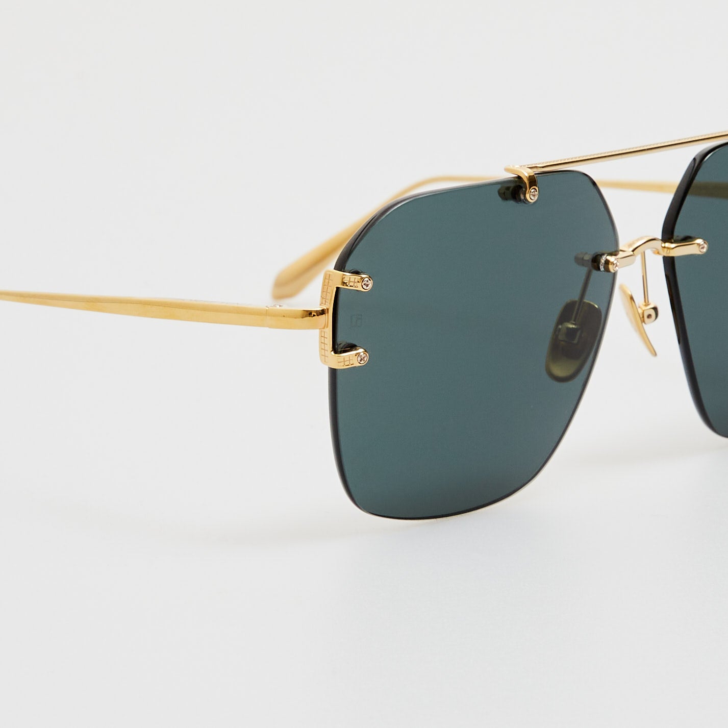 Reyner Sunglasses in 22K Gold and Green