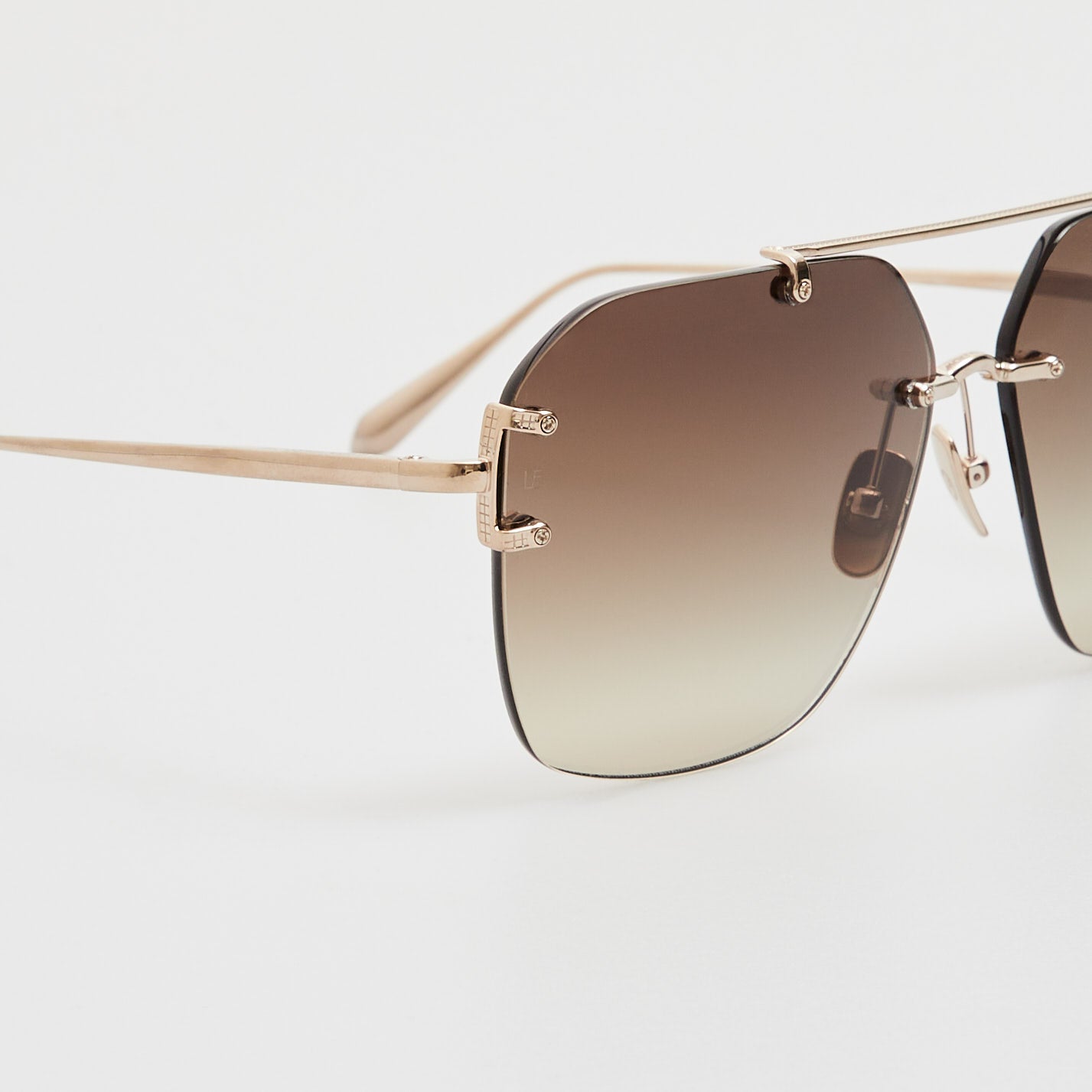 Reyner Sunglasses in 22K Gold and Brown