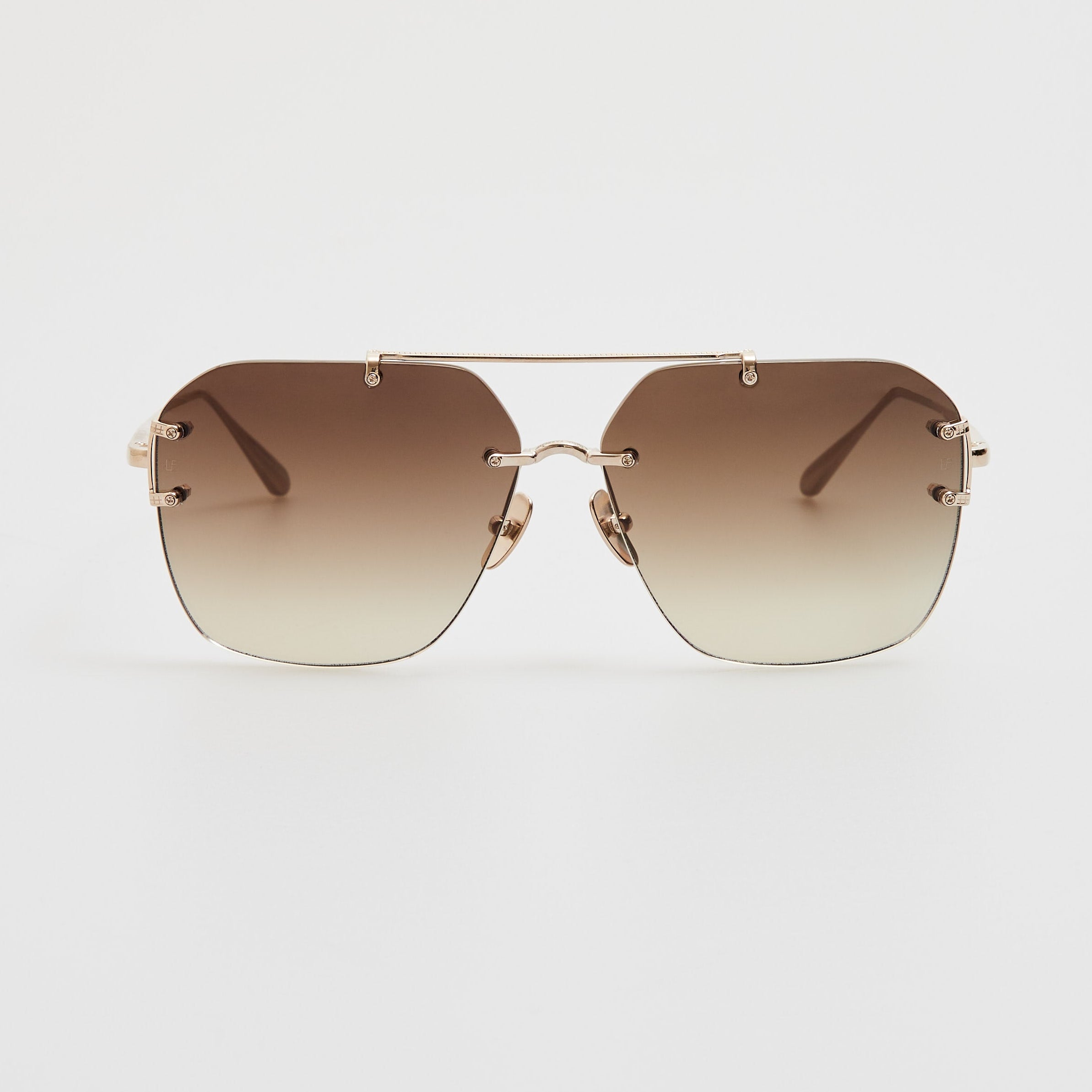 Reyner Sunglasses in 22K Gold and Brown